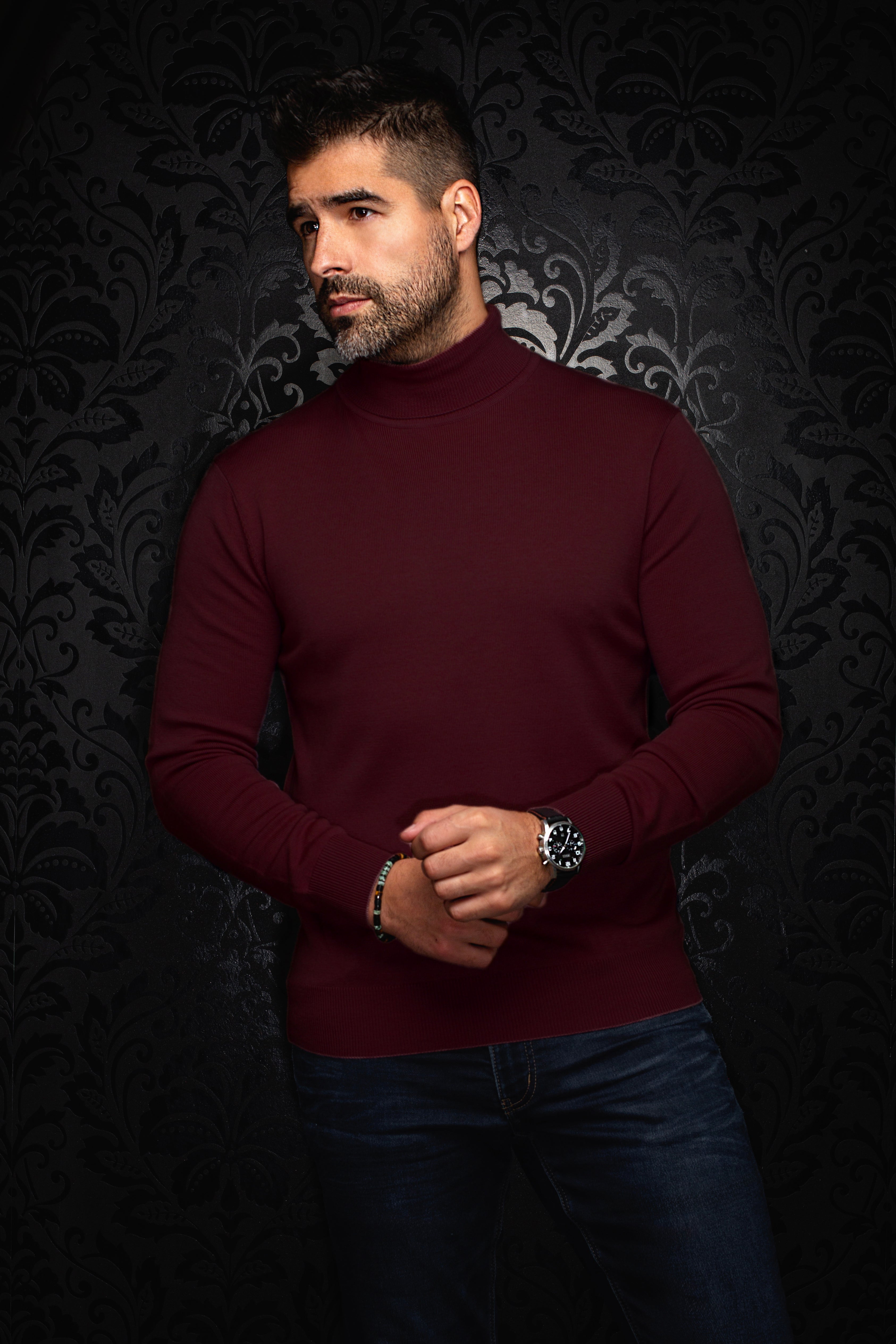 CHANDAIL EN LAINE MÉRINOS | ARKANES, Cabernet