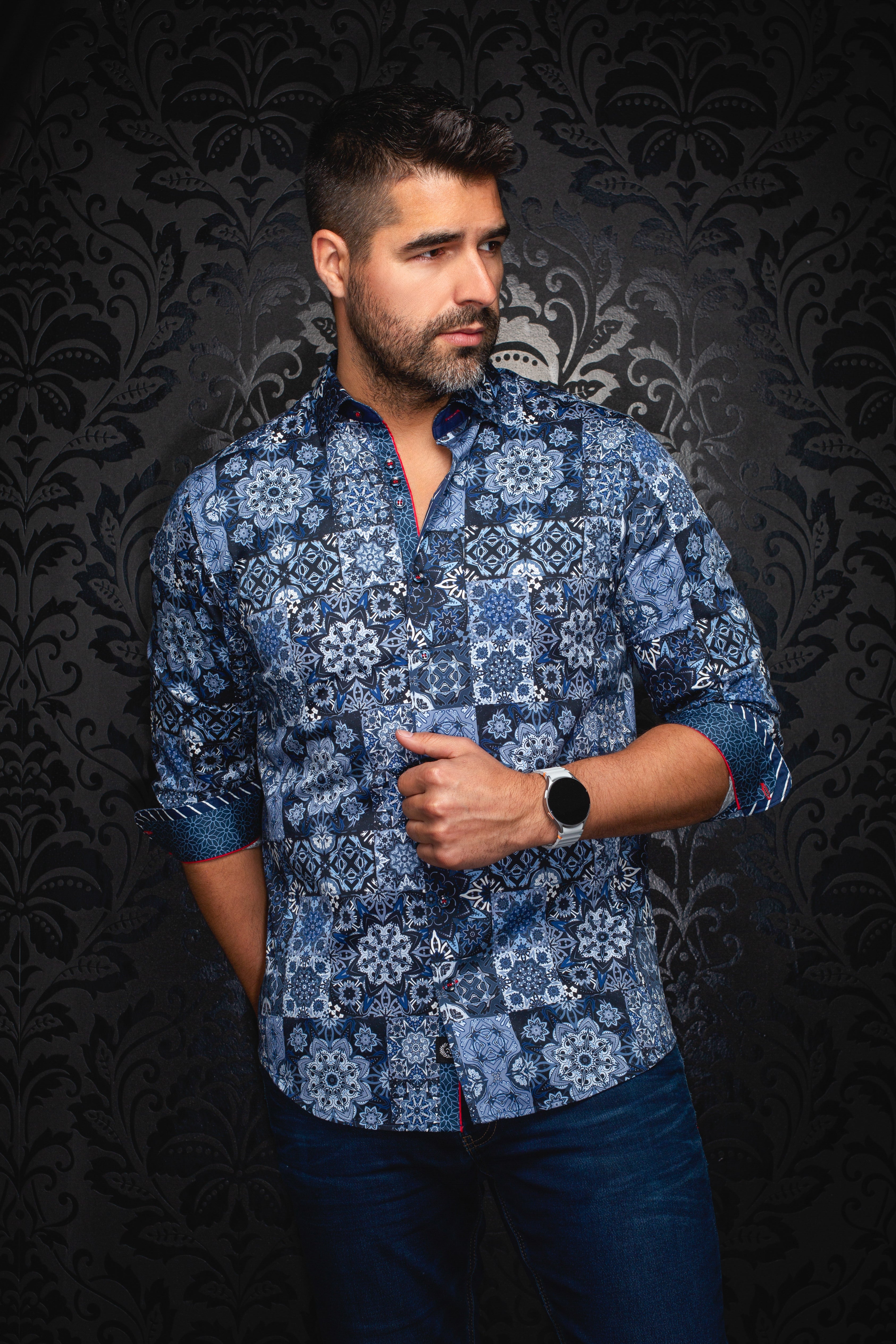 CHEMISE | CLOVIS, Navy White