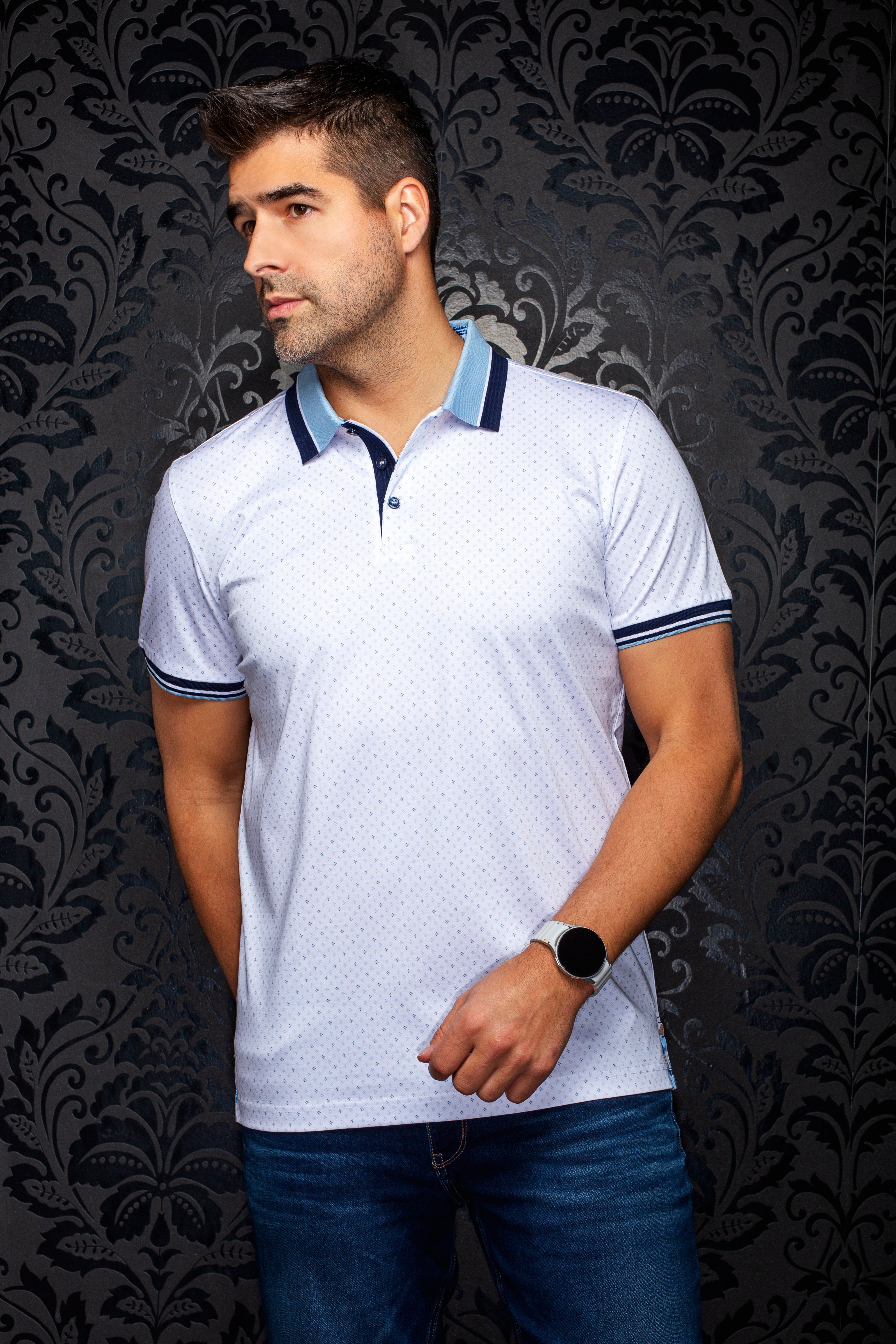 POLO | DARREN, White Blue