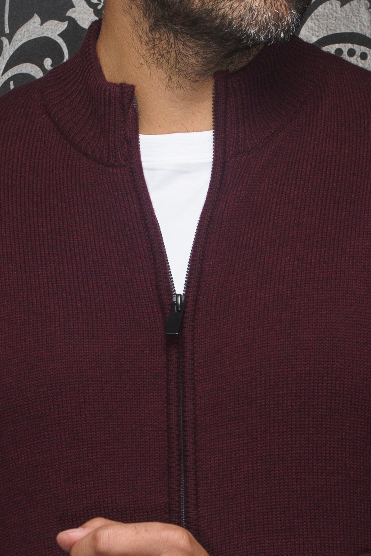 CHANDAIL EN LAINE MÉRINOS | ESTEBAN, burgundy