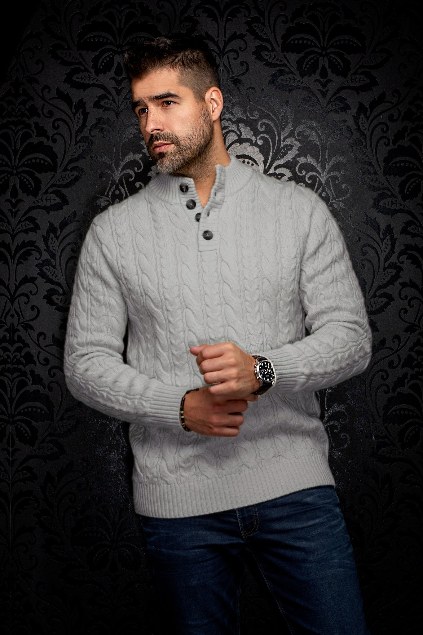 CHANDAIL EN LAINE MÉRINOS | OSLO, Light Grey