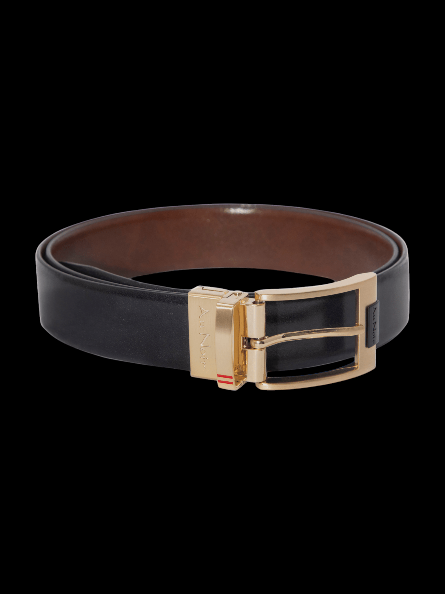 CEINTURE RÉVERSIBLE | DESOTO GOLD, noir - brun - AU NOIR
