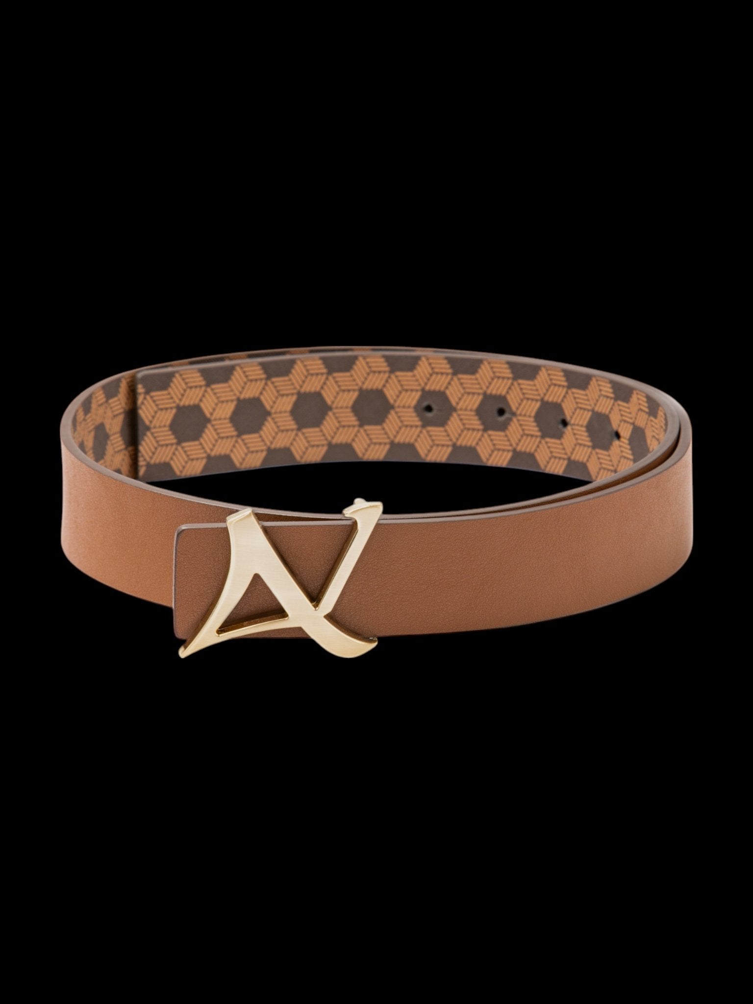 CEINTURE RÉVERSIBLE | SHELBY GOLD, brun - AU NOIR