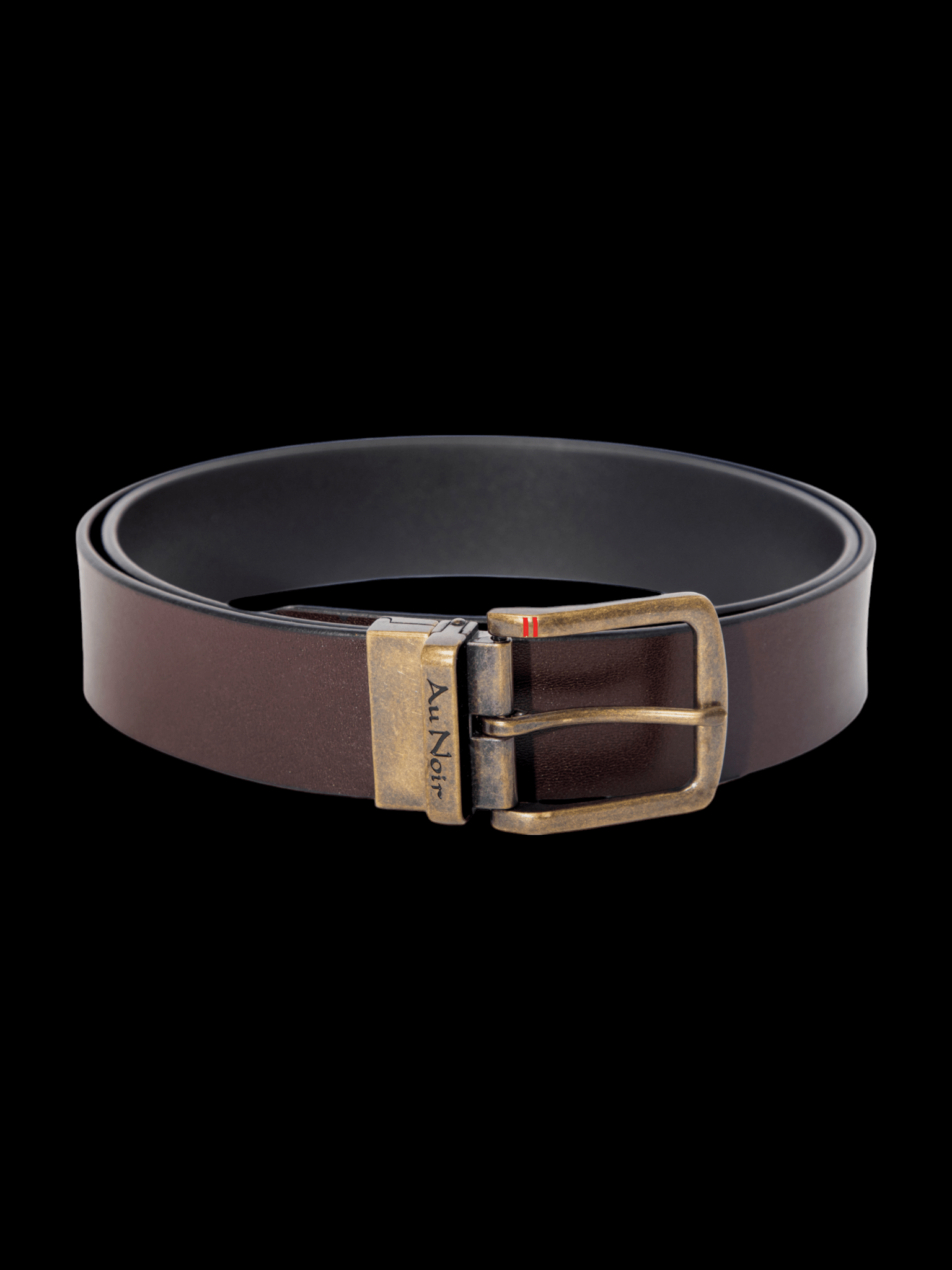 CEINTURE RÉVERSIBLE | STRAUSS BRASS, noir - brun - AU NOIR