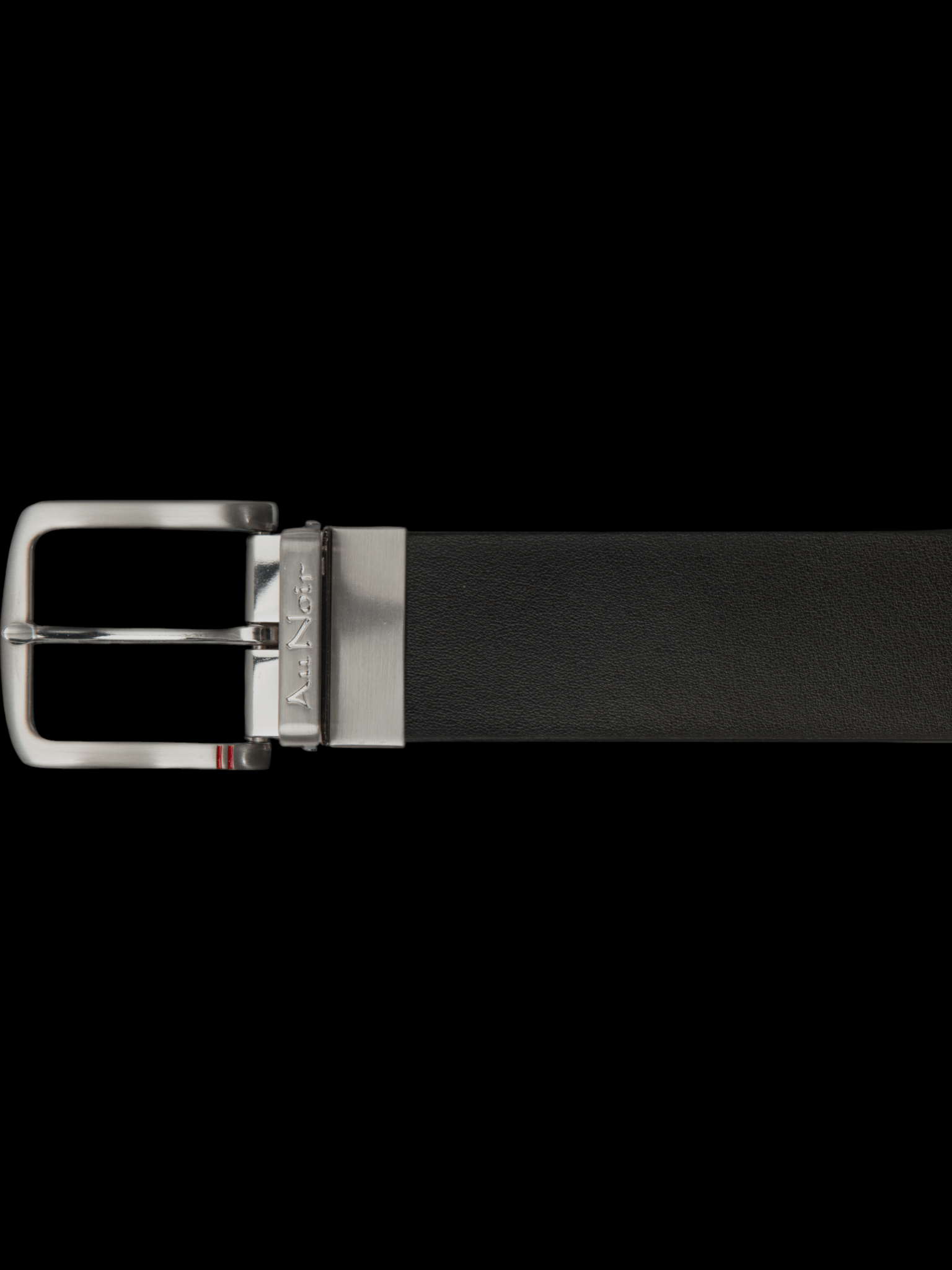 CEINTURE RÉVERSIBLE | STRAUSS BRUSHED NICKLE, noir - brun - AU NOIR