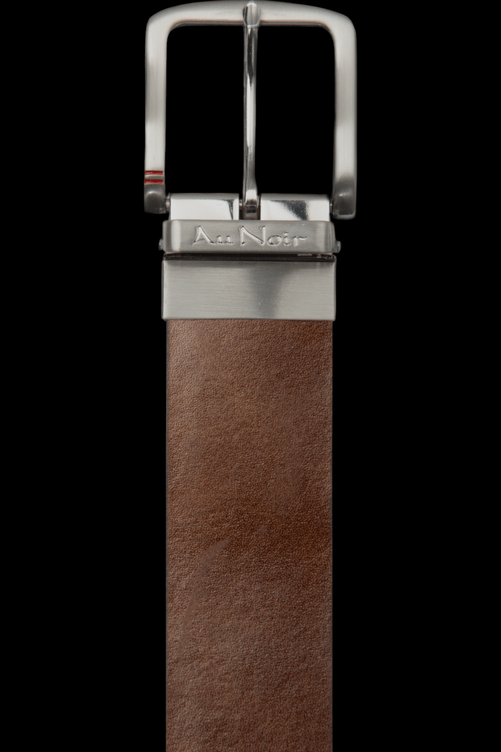 CEINTURE RÉVERSIBLE | STRAUSS BRUSHED NICKLE, tan - navy - AU NOIR