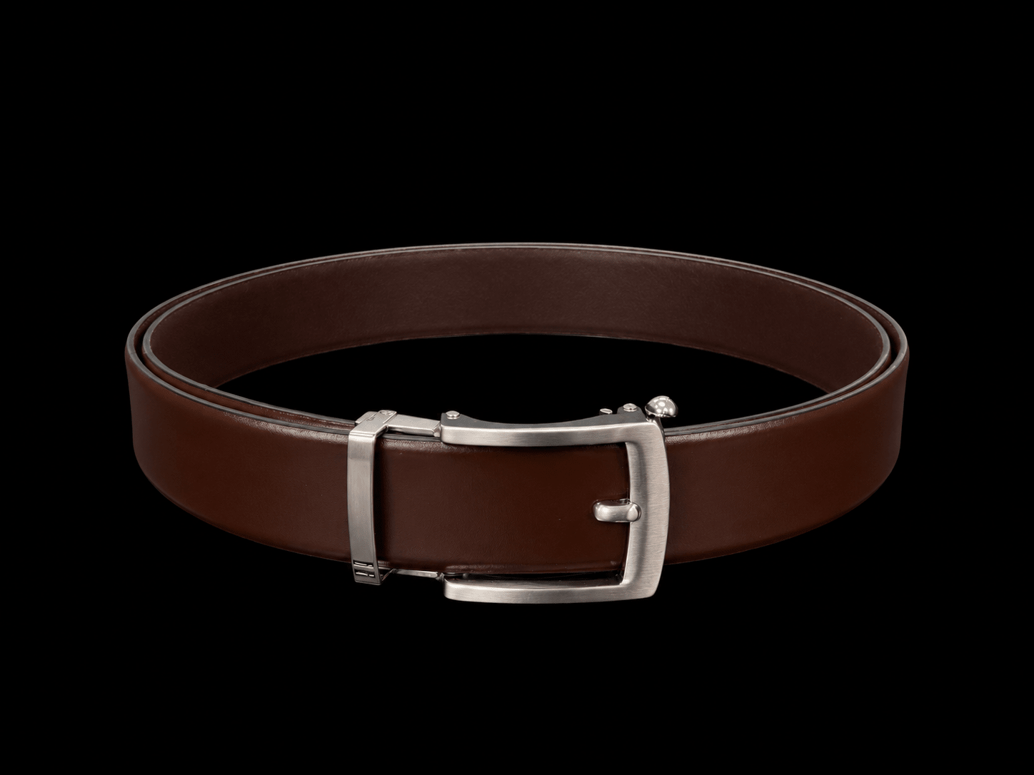 CEINTURE TRESSÉE | VALLELUNGA, BROWN BRUSHED NICKEL - AU NOIR