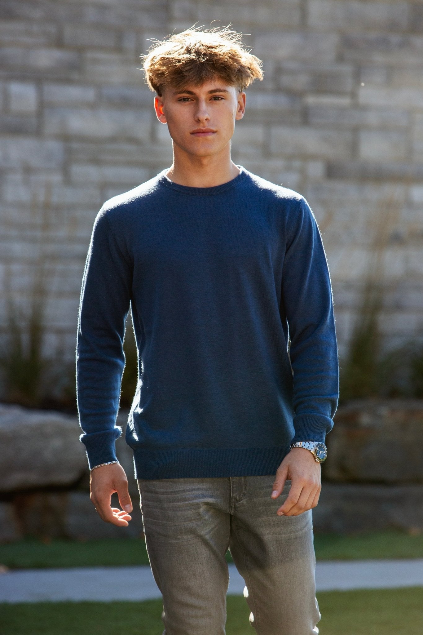 CHANDAIL EN LAINE MÉRINOS | MARINI, Midnight - AU NOIR