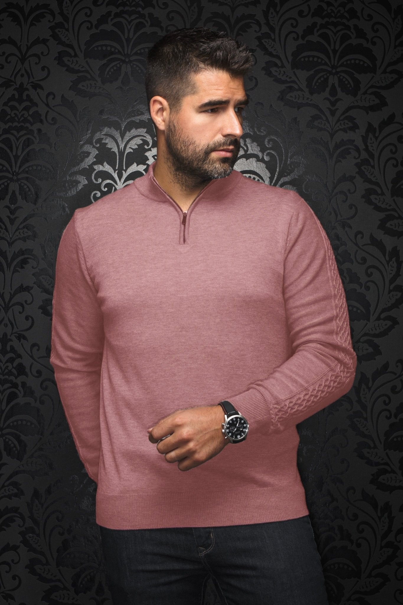CHANDAIL EN LAINE MÉRINOS | MESTA, ROSEWOOD - AU NOIR