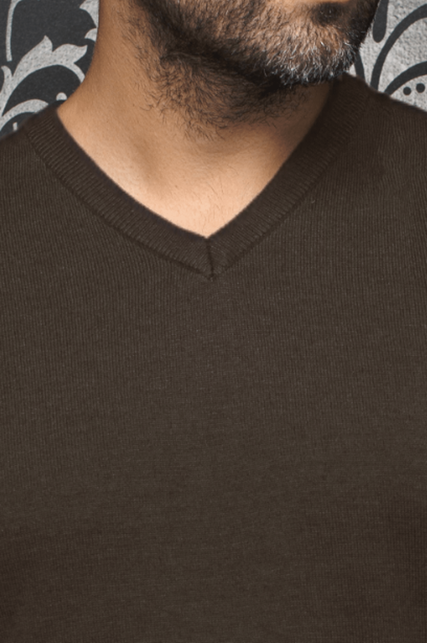 CHANDAIL EN LAINE MÉRINOS | SAXONY, brown - AU NOIR