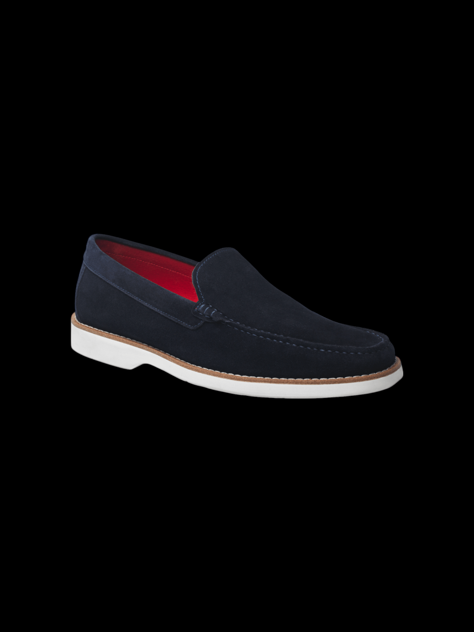 CHAUSSURE SUEDE LOAFER | DANDRIDGE, Navy - AU NOIR