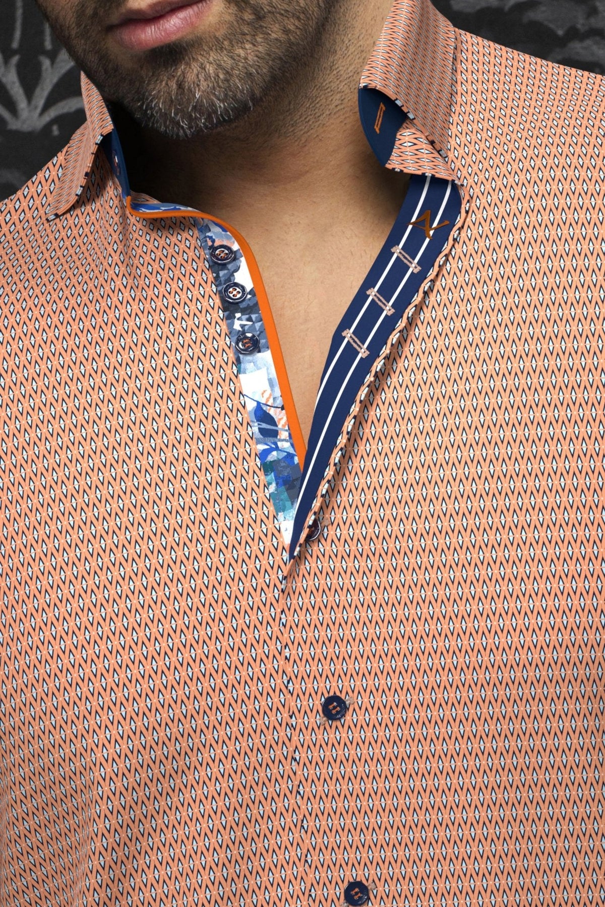 CHEMISE | ALBERONI, Orange - AU NOIR