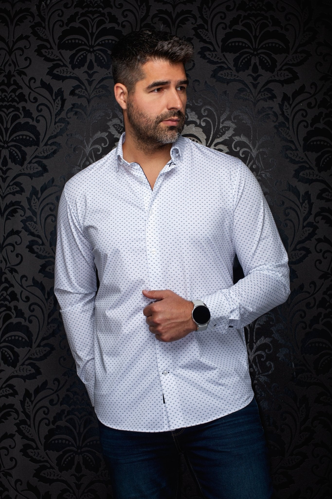Chemise | ALEXANDER-FAN, White Light Blue - AU NOIR