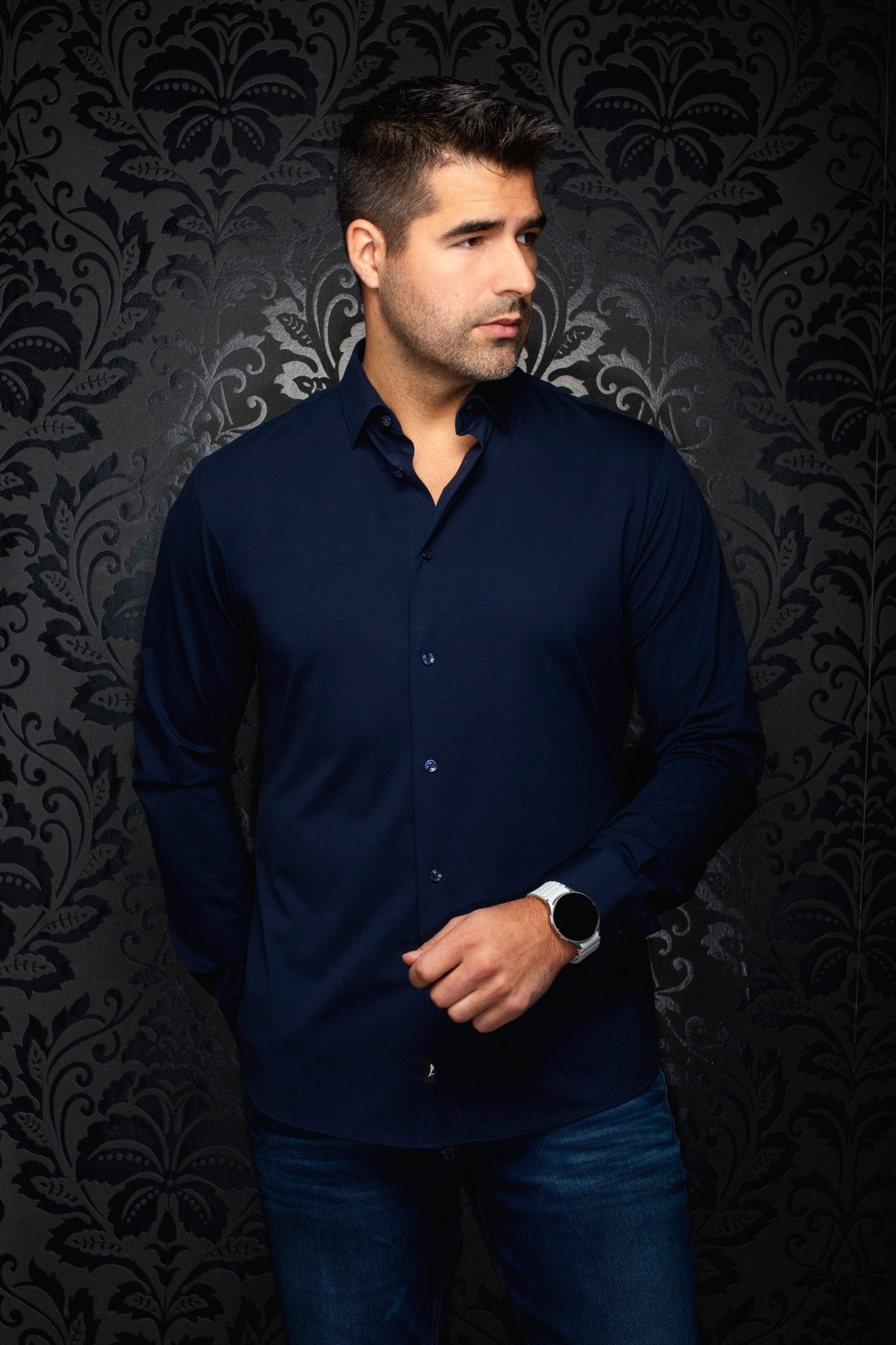 CHEMISE | ALEXANDER - SLD, Dark Navy - AU NOIR