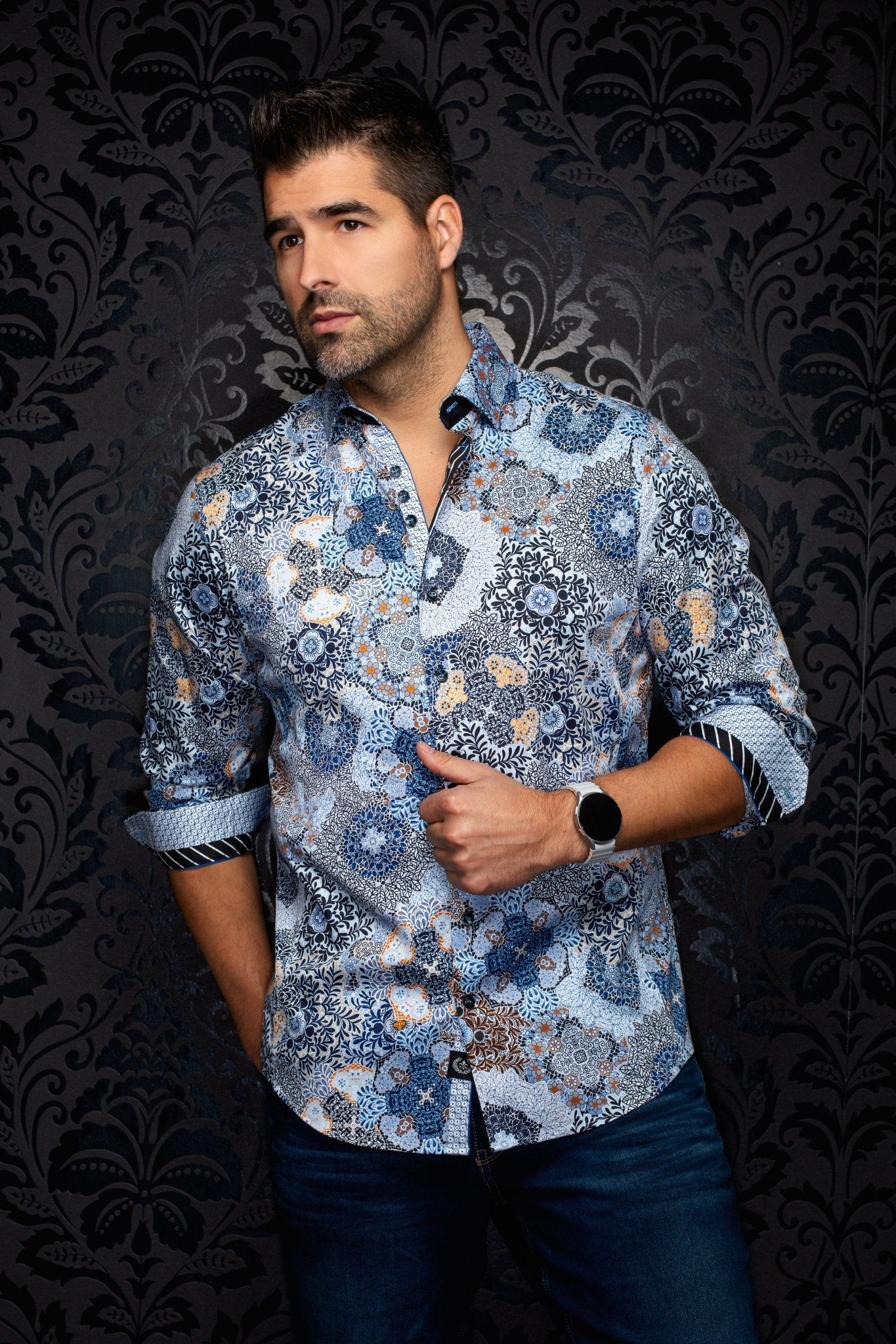 CHEMISE | ASHAR, Blue - AU NOIR