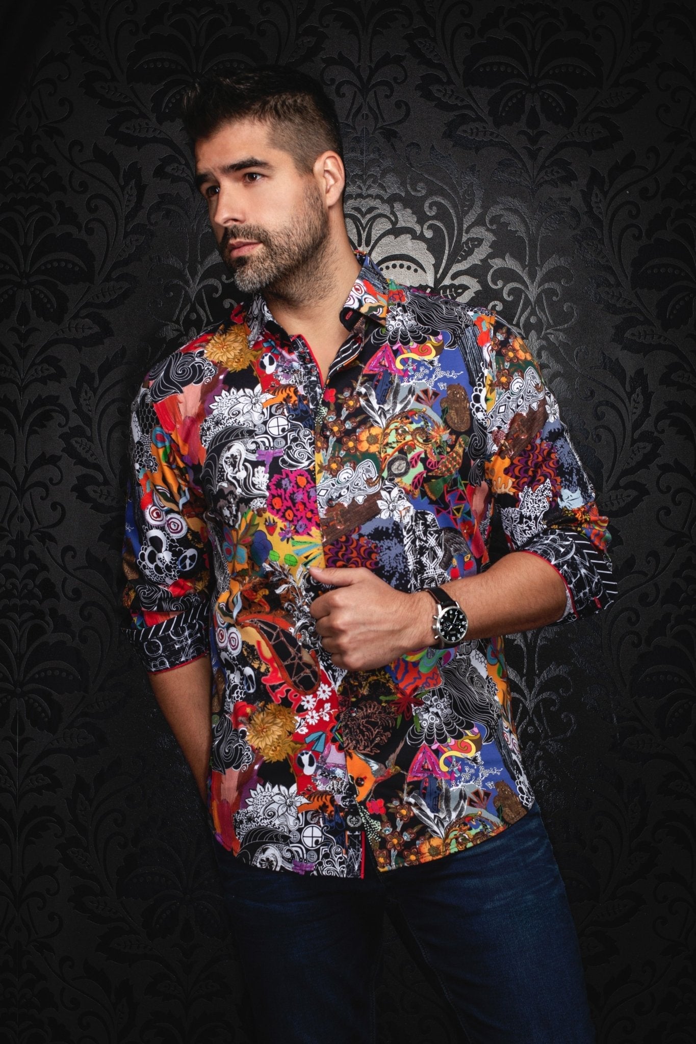 CHEMISE | BALZAR, Black Multi - AU NOIR