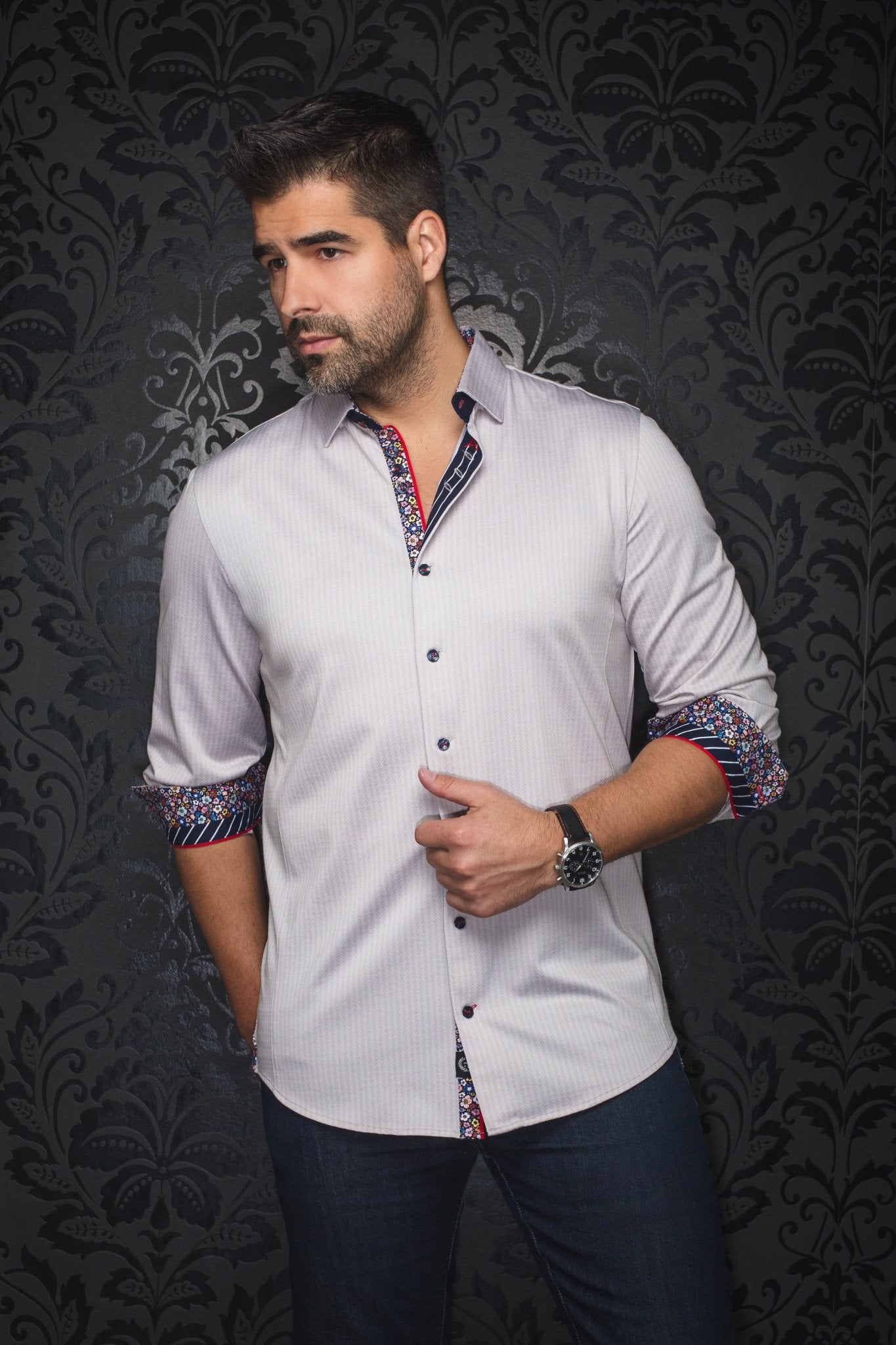 CHEMISE | BERNADO, Stone - AU NOIR