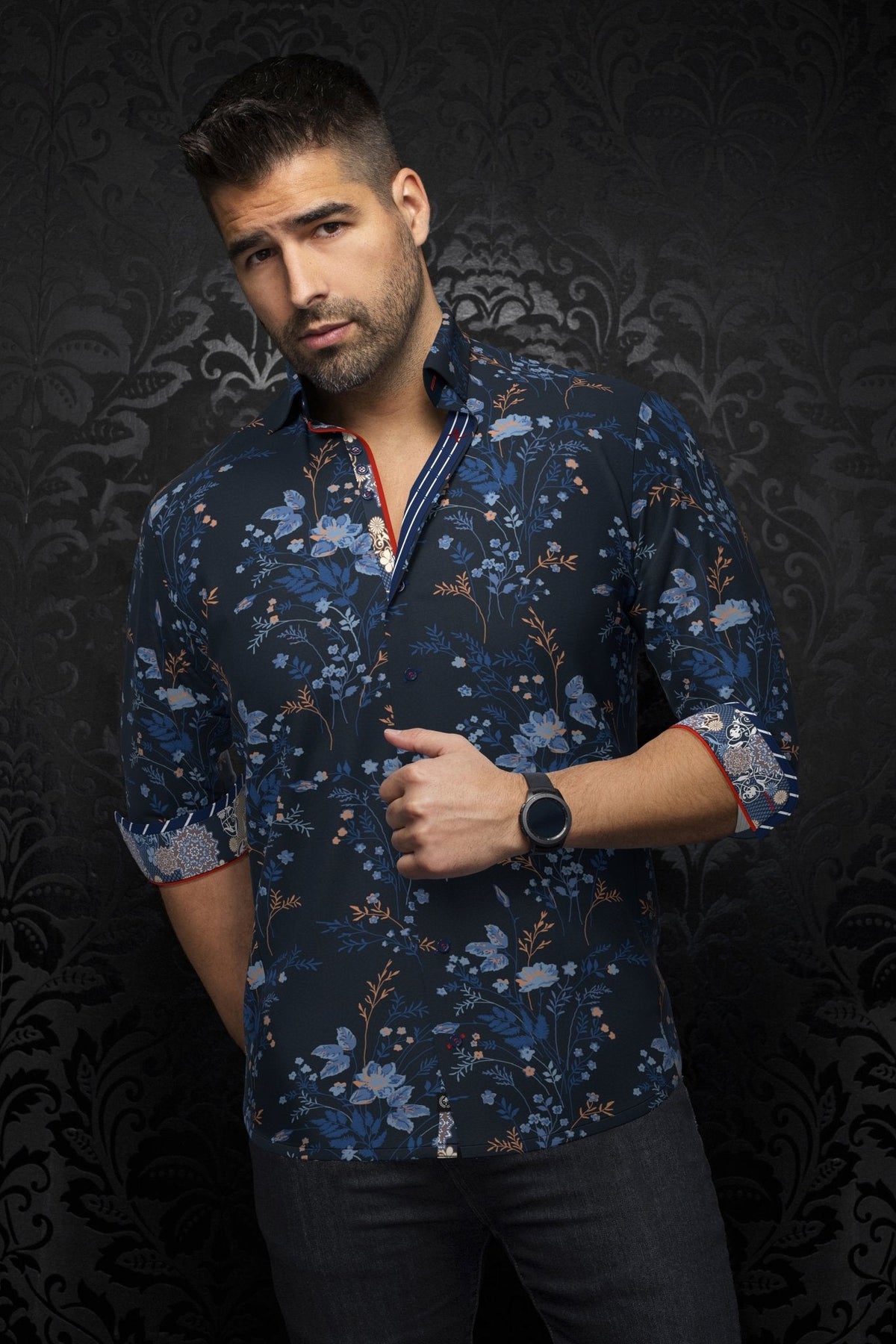CHEMISE | BRENNER, Navy - AU NOIR