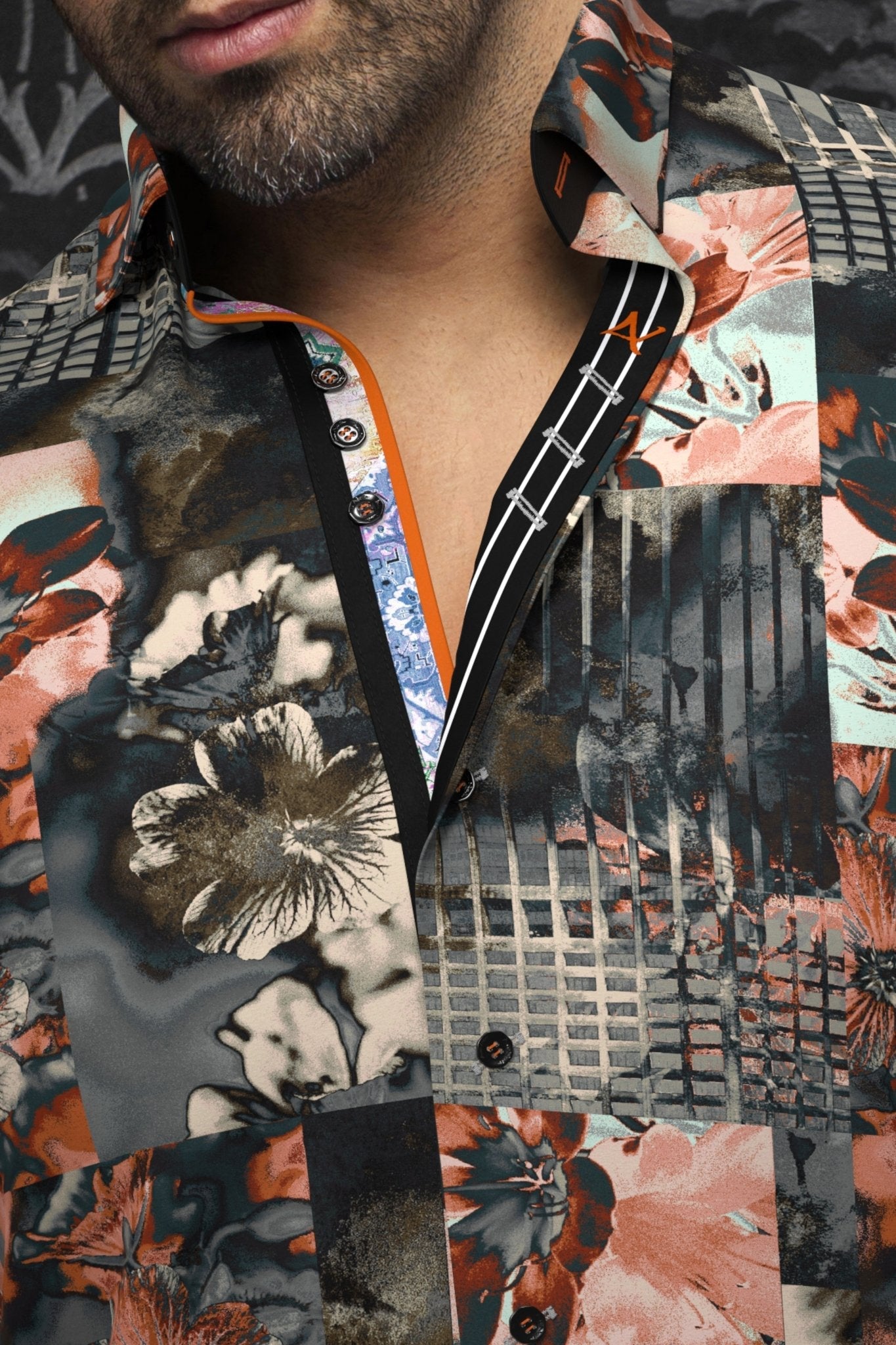 CHEMISE | BRENTANO, Grey - AU NOIR