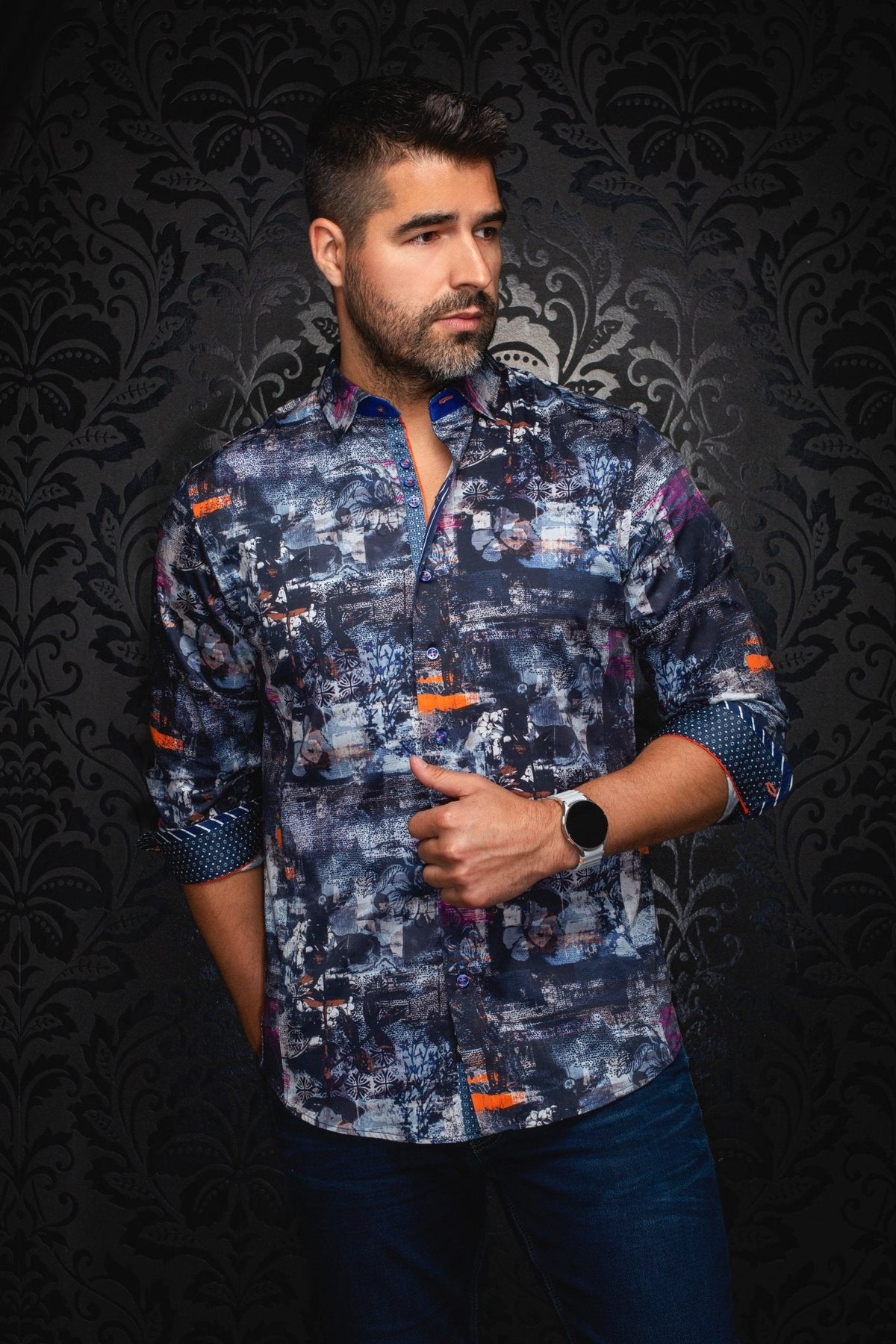 CHEMISE | BRICE, Navy - AU NOIR