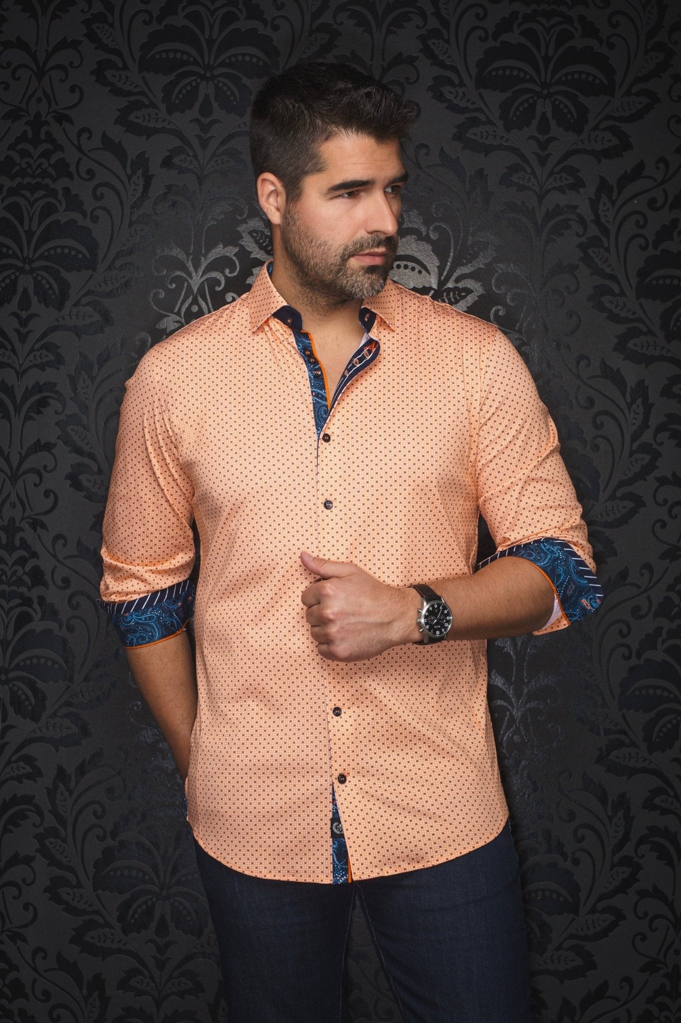 CHEMISE | CALDARA, Orange - AU NOIR