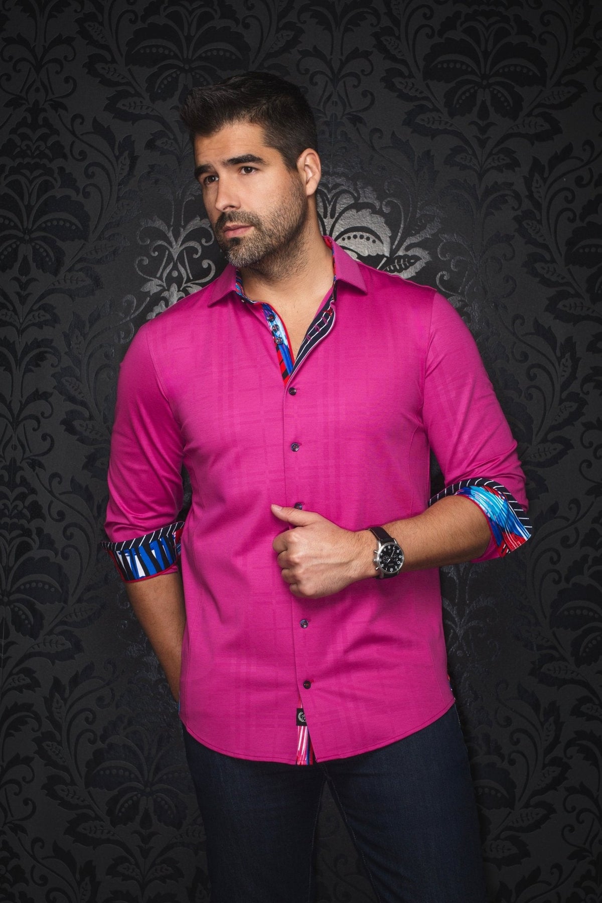 CHEMISE | CAPAZZA, Fuchsia - AU NOIR
