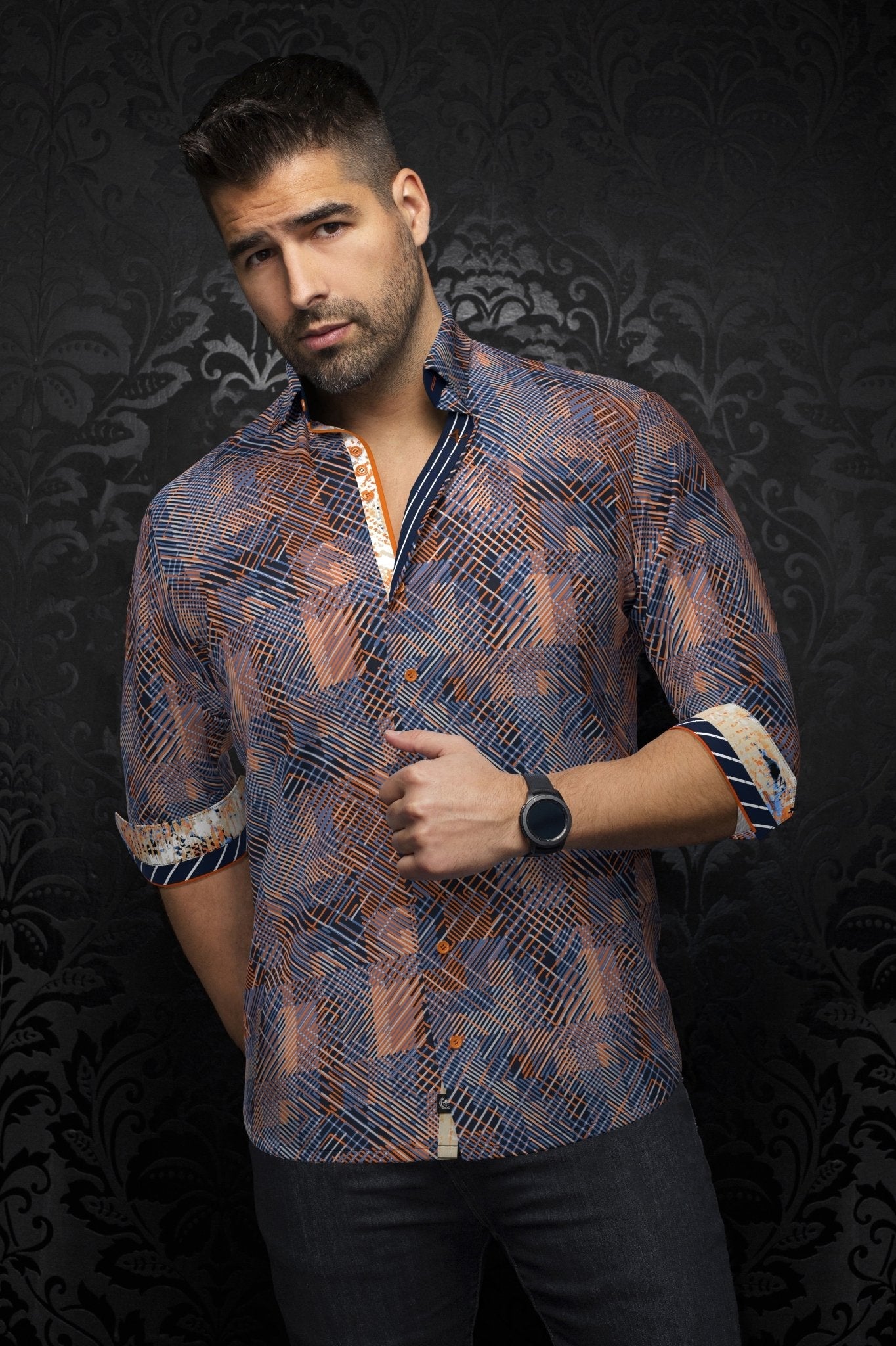 CHEMISE | CLARKE, Orange - AU NOIR