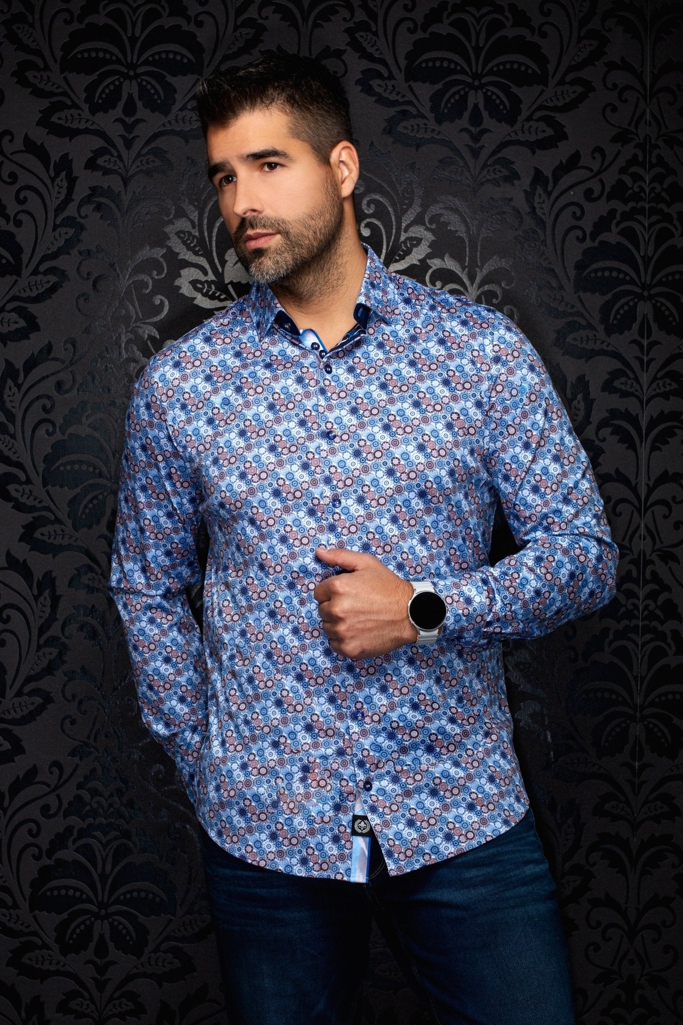 CHEMISE | CLOUDSPIN, Blue Mutli - AU NOIR