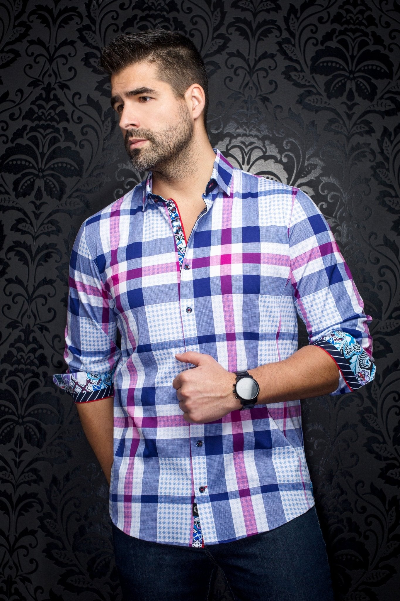 CHEMISE | DEBUSSY, White Fuschia - AU NOIR