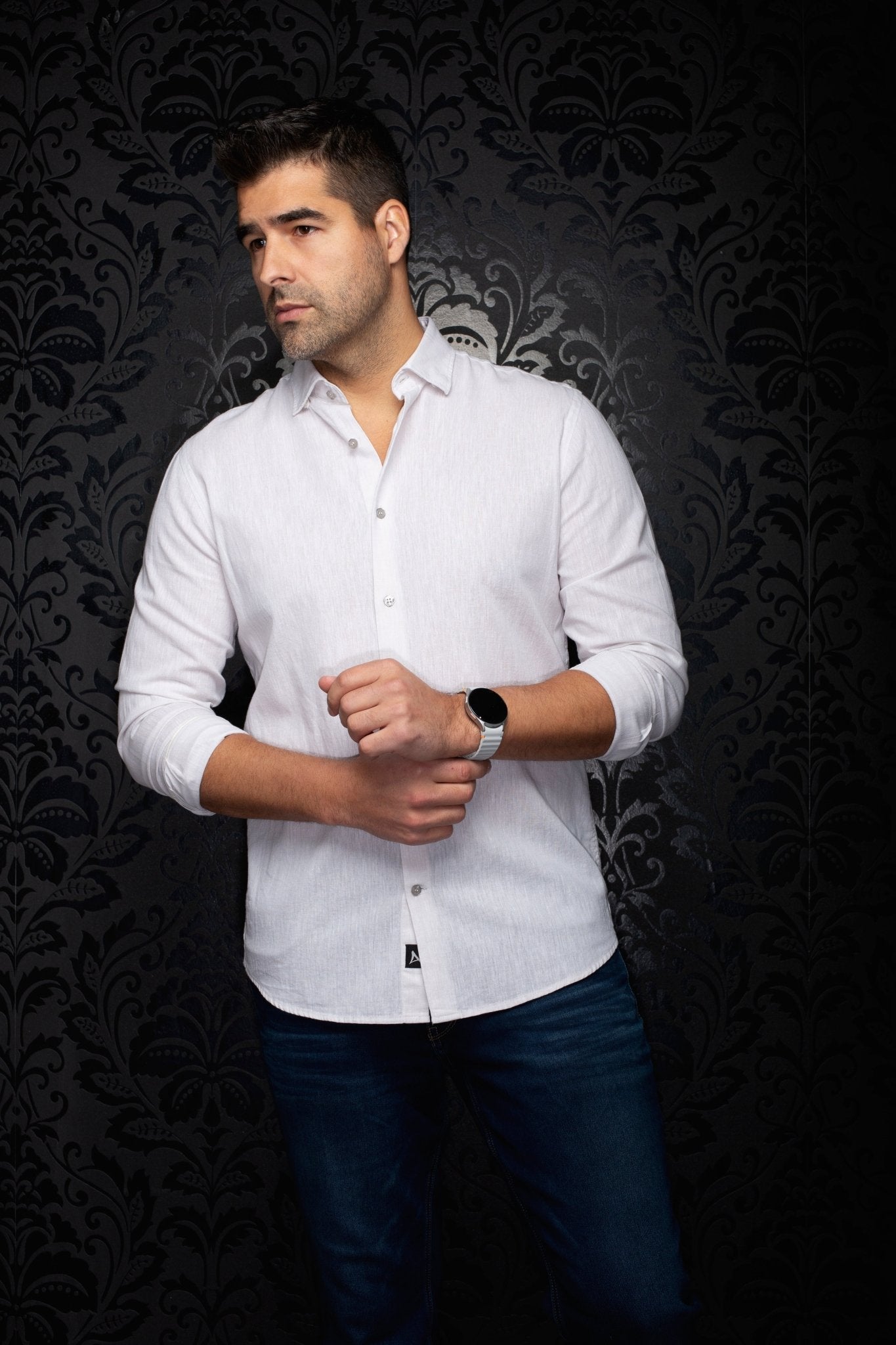 CHEMISE EN LIN | HUMPHREY, Beige - AU NOIR