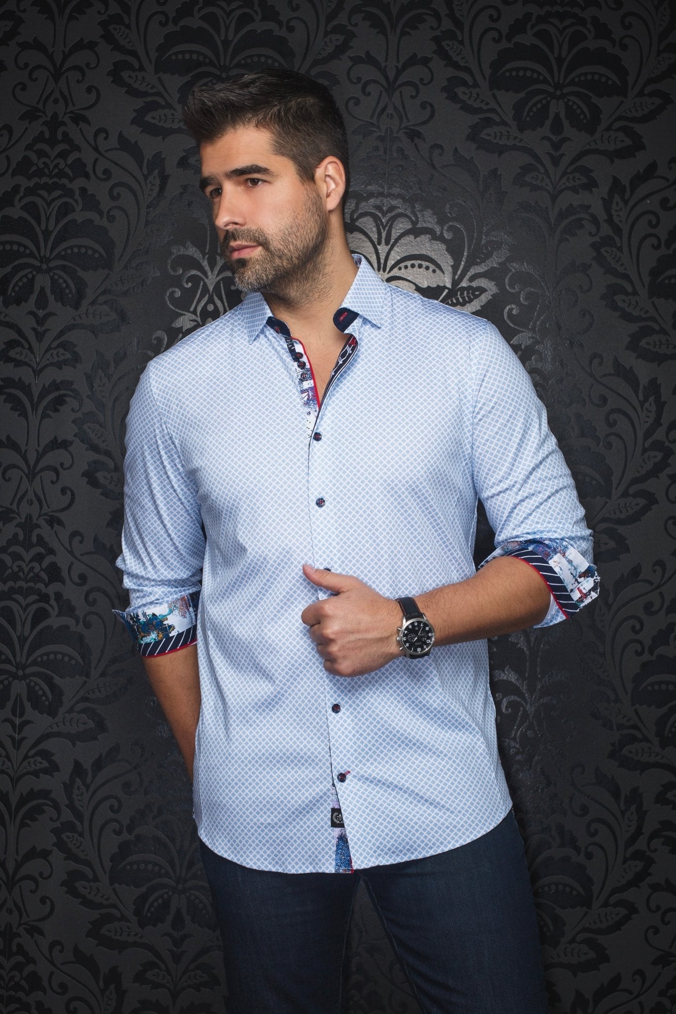 CHEMISE | FIERO, Light Blue - AU NOIR