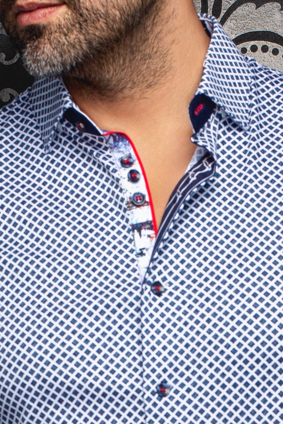 CHEMISE | FIERO, White Navy - AU NOIR