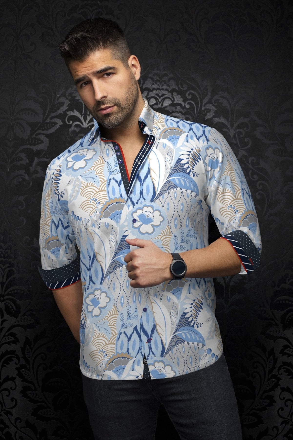 CHEMISE | FLYN, Light Blue - AU NOIR