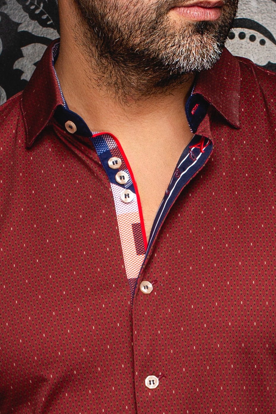 CHEMISE | HOUND, Burgundy - AU NOIR