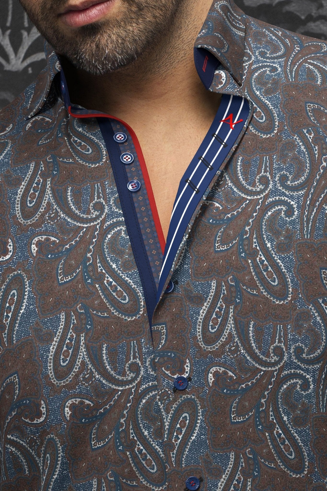 CHEMISE | JOLIOT, Navy Tobacco - AU NOIR
