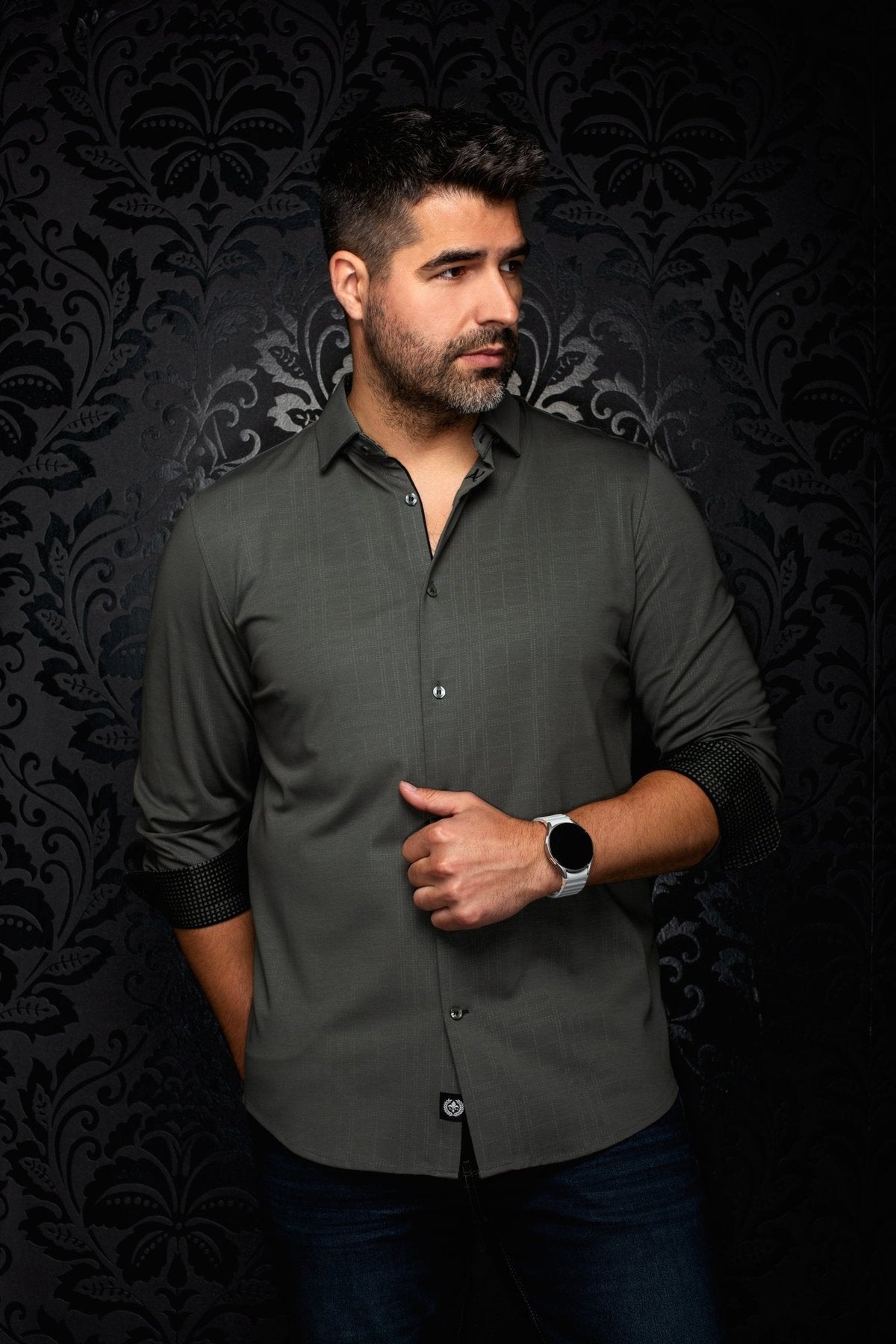 CHEMISE | KAELAN, Olive - AU NOIR