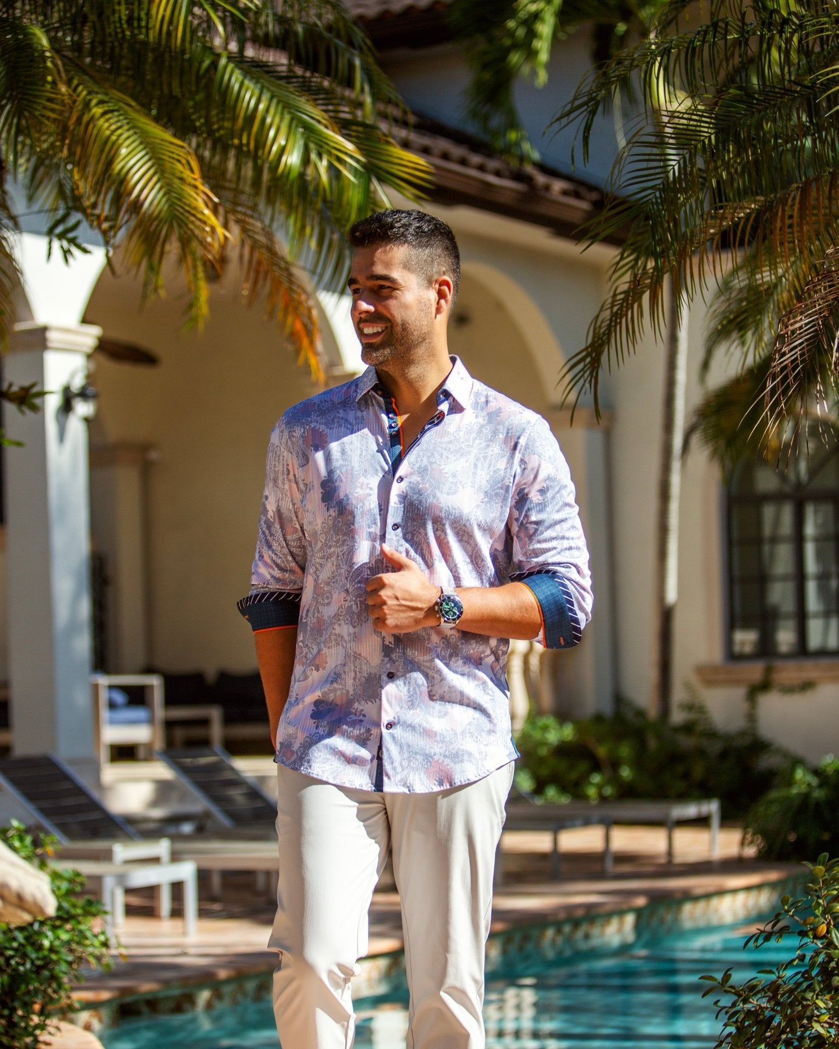 CHEMISE | KALIMANTAN, White Peach - AU NOIR