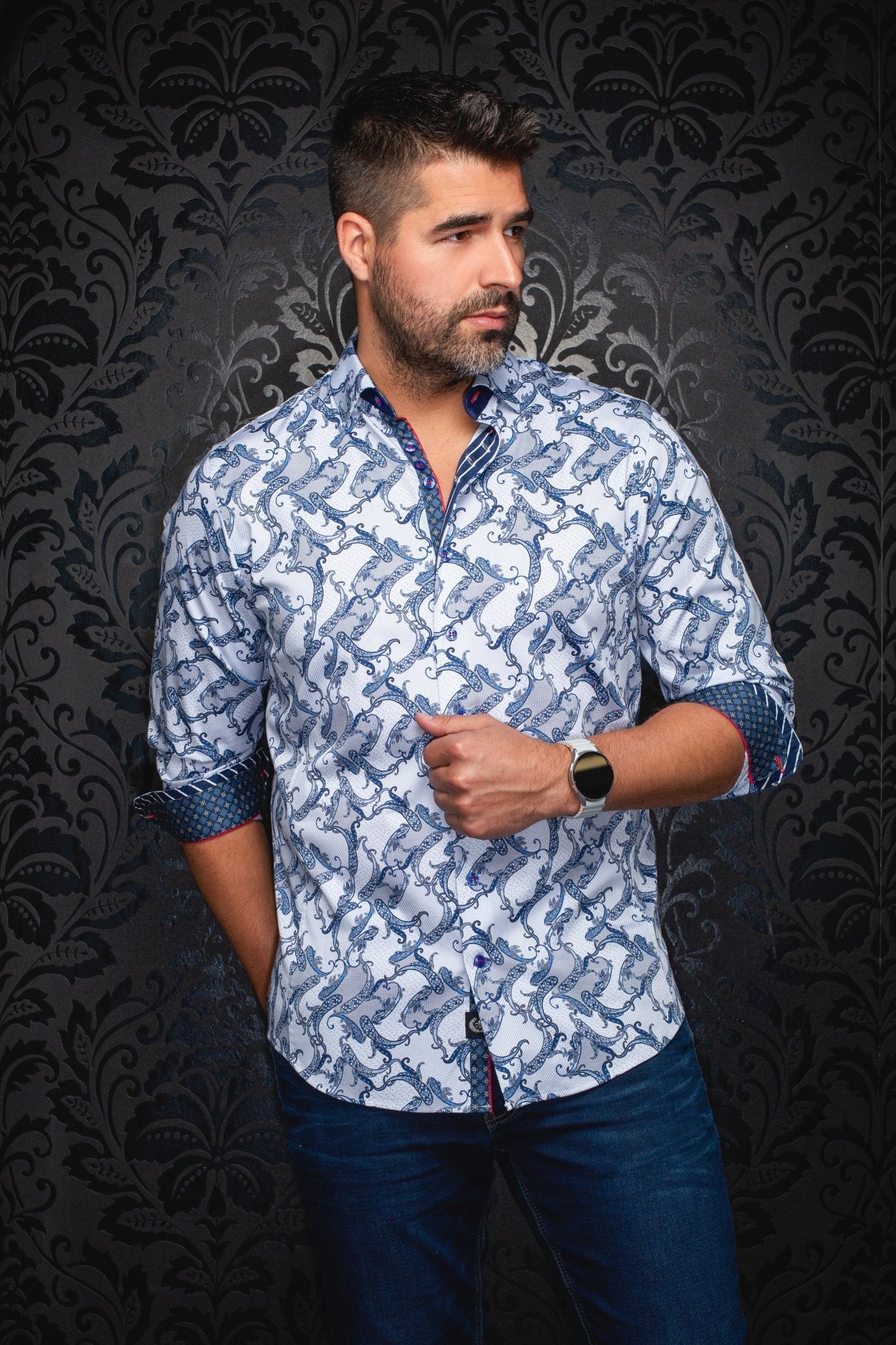 CHEMISE | MIRAGE, Blue - AU NOIR