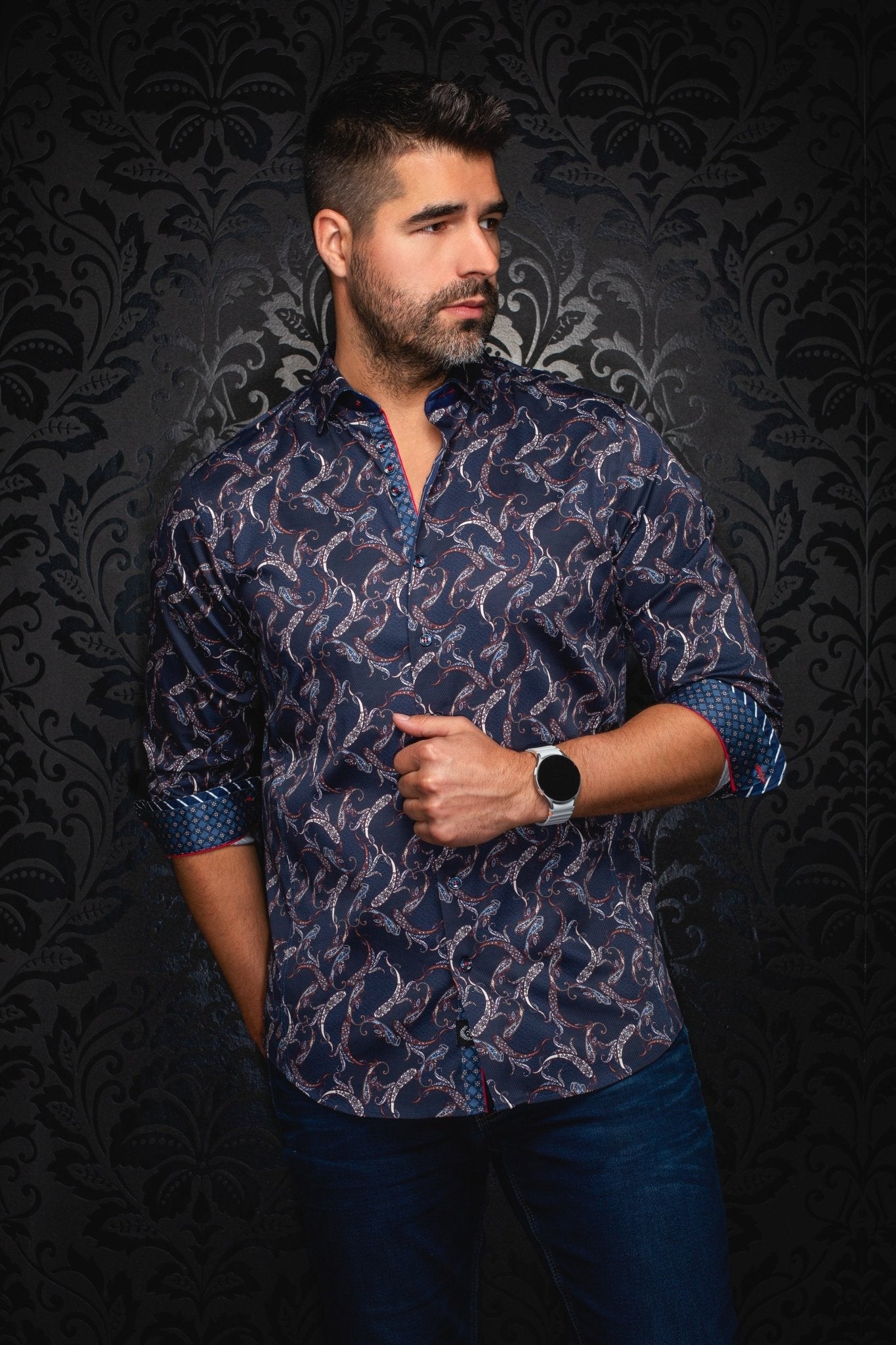 CHEMISE | MIRAGE, Navy - AU NOIR