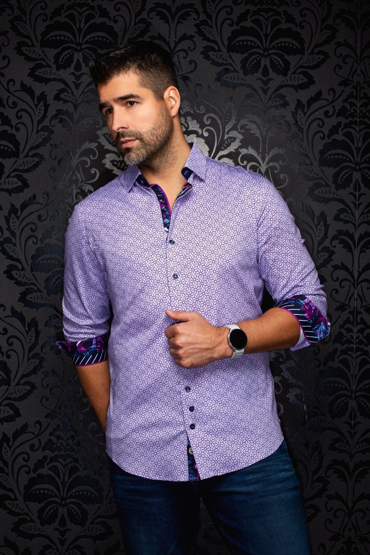 CHEMISE | NELUMBO, Lilac - AU NOIR