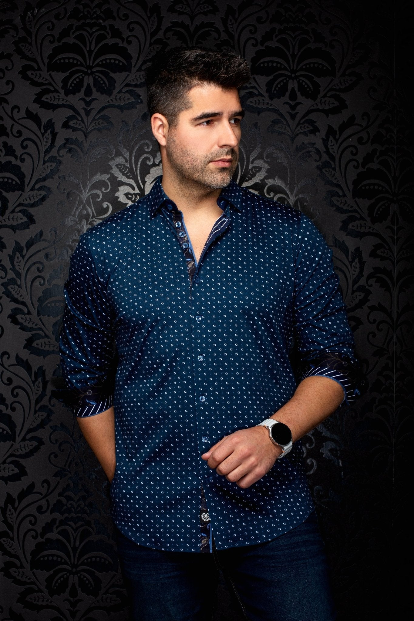 CHEMISE | PALERMO, Navy - AU NOIR