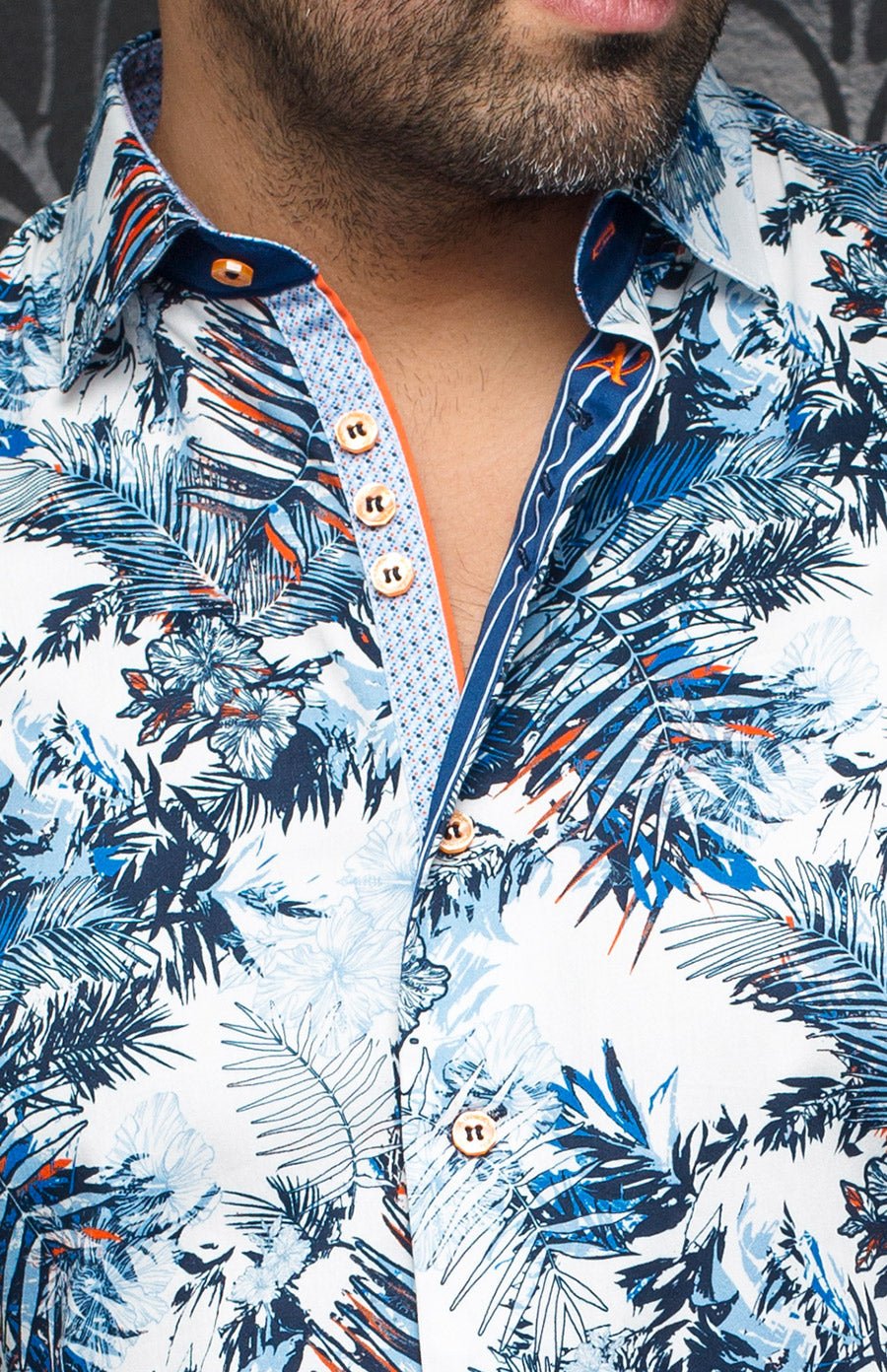 Chemise - RENAUD, White Blue - AU NOIR