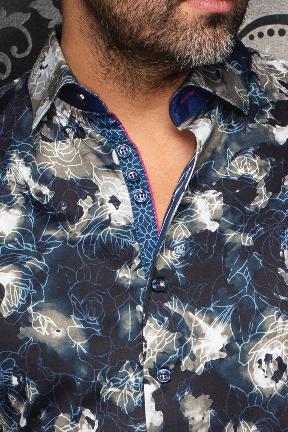 CHEMISE | ROSARUGOSA, Navy Olive - AU NOIR