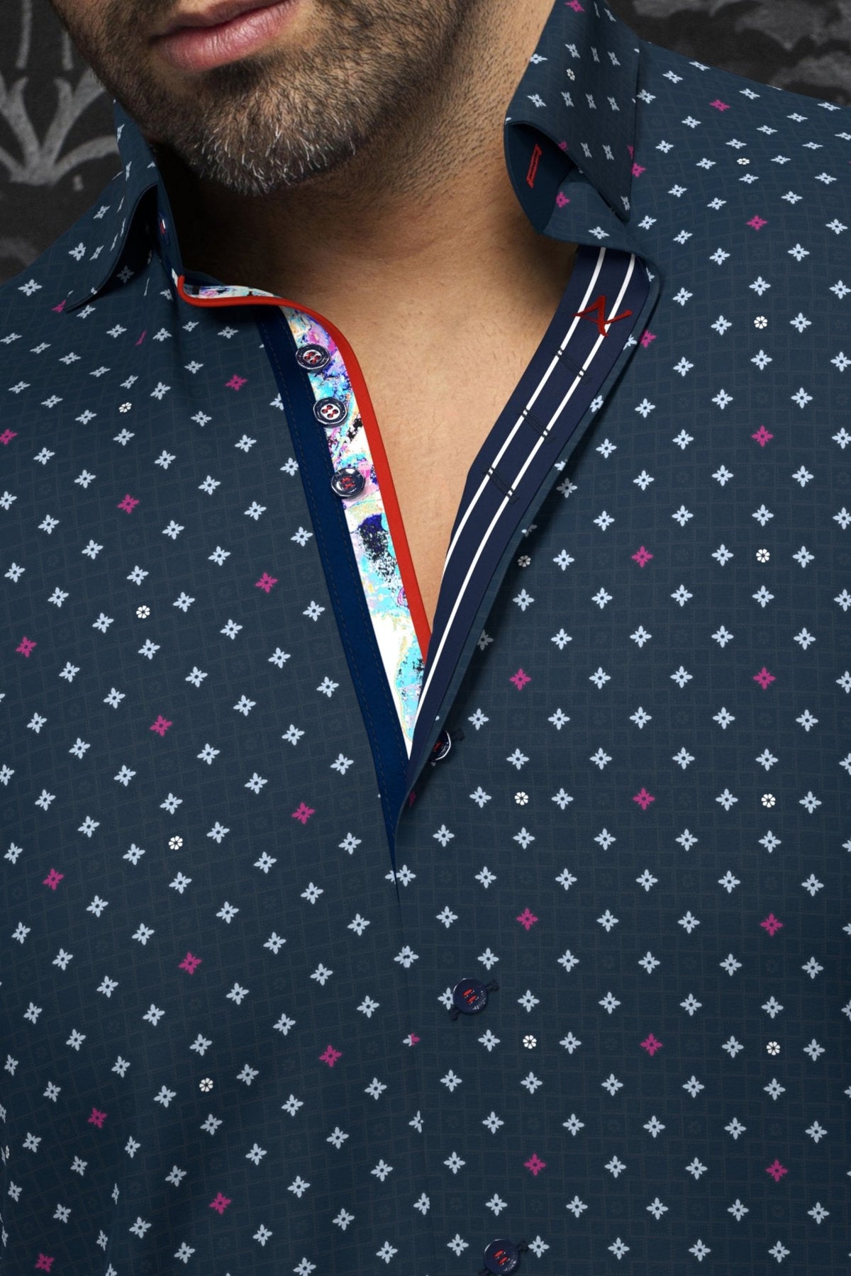 CHEMISE | ROWAN, Navy - AU NOIR