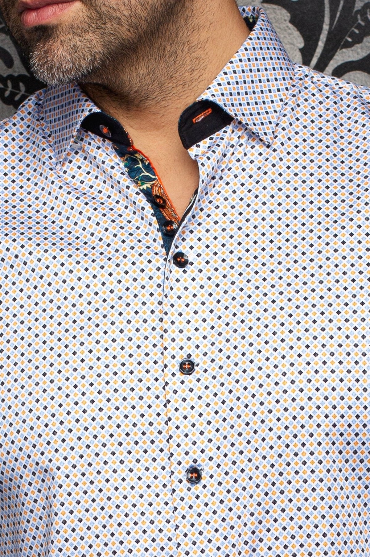 CHEMISE | SABAH, White Orange - AU NOIR