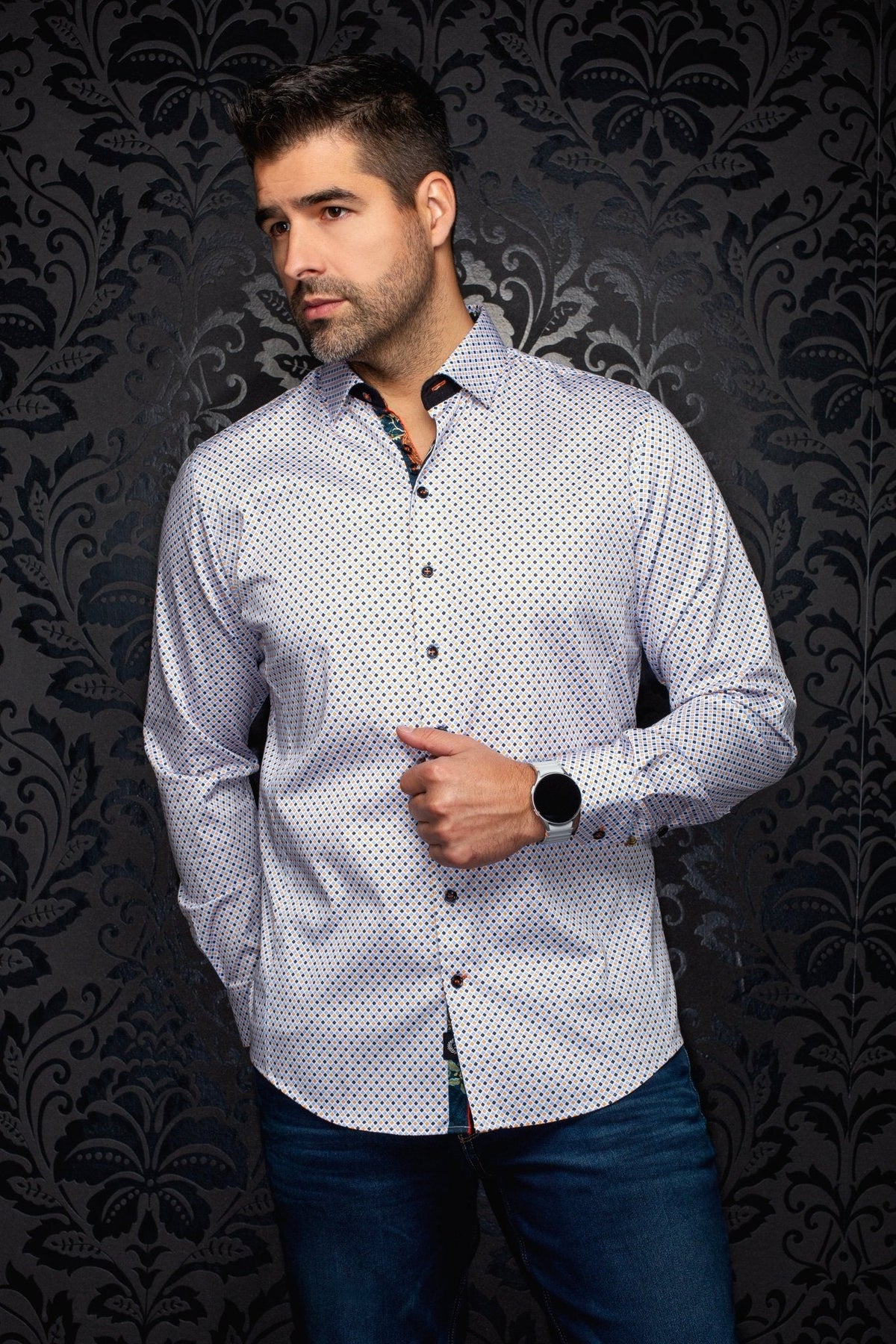 CHEMISE | SABAH, White Orange - AU NOIR