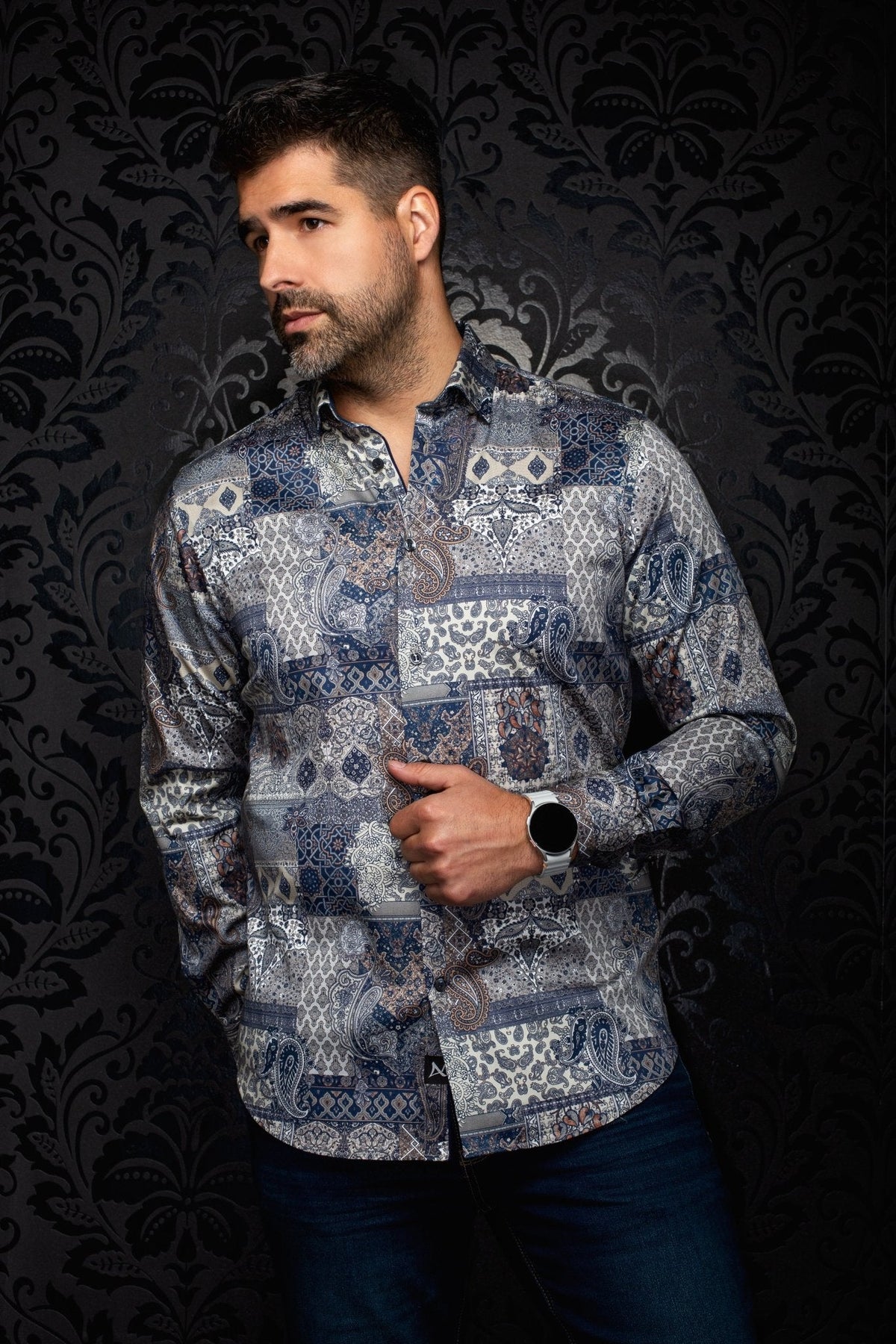 CHEMISE | TITAN, Navy Taupe - AU NOIR