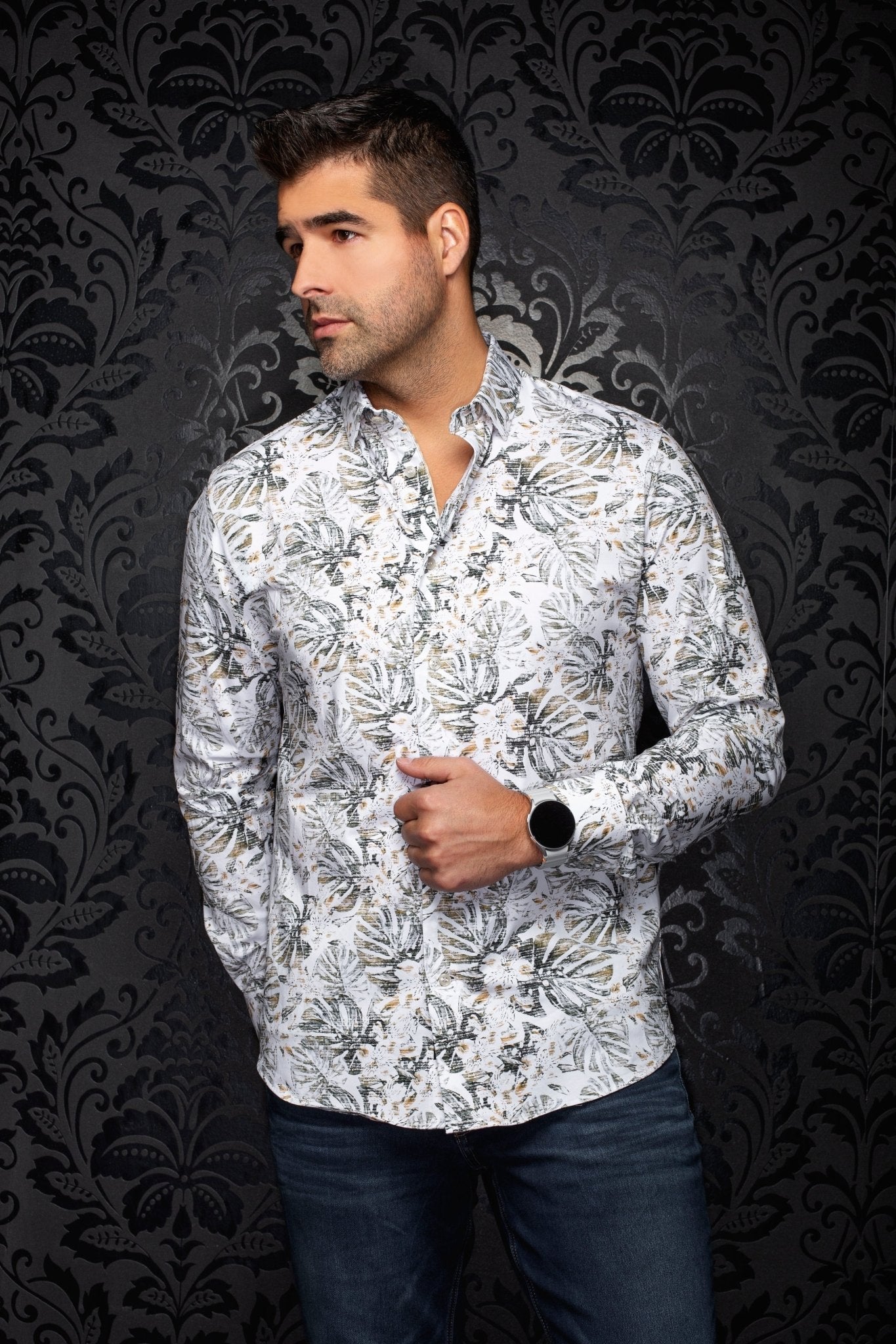 CHEMISE | TRENT, White Stone - AU NOIR