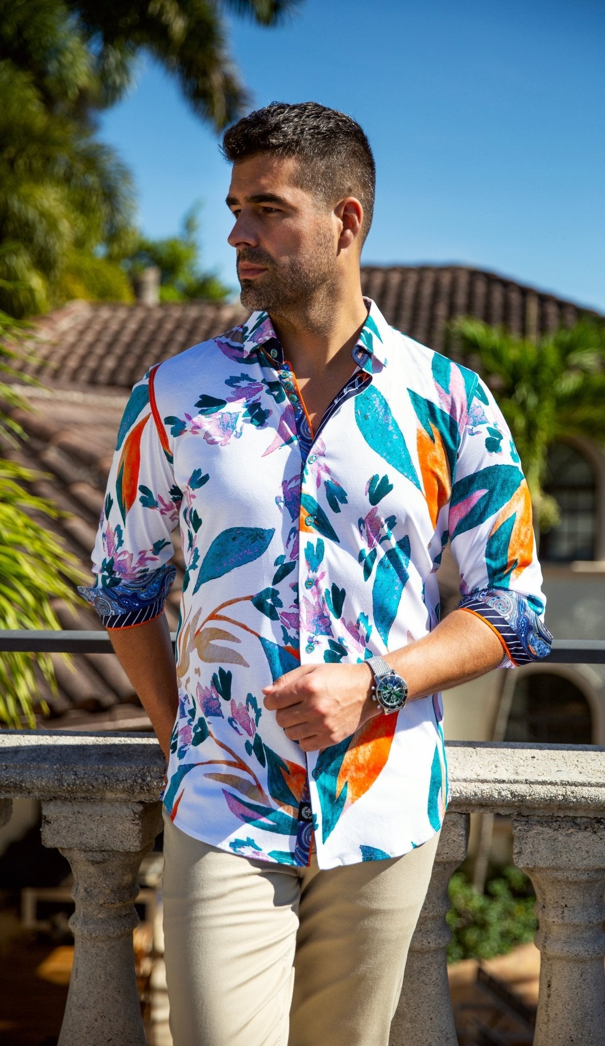 CHEMISE | VINEHAVEN, White Teal - AU NOIR