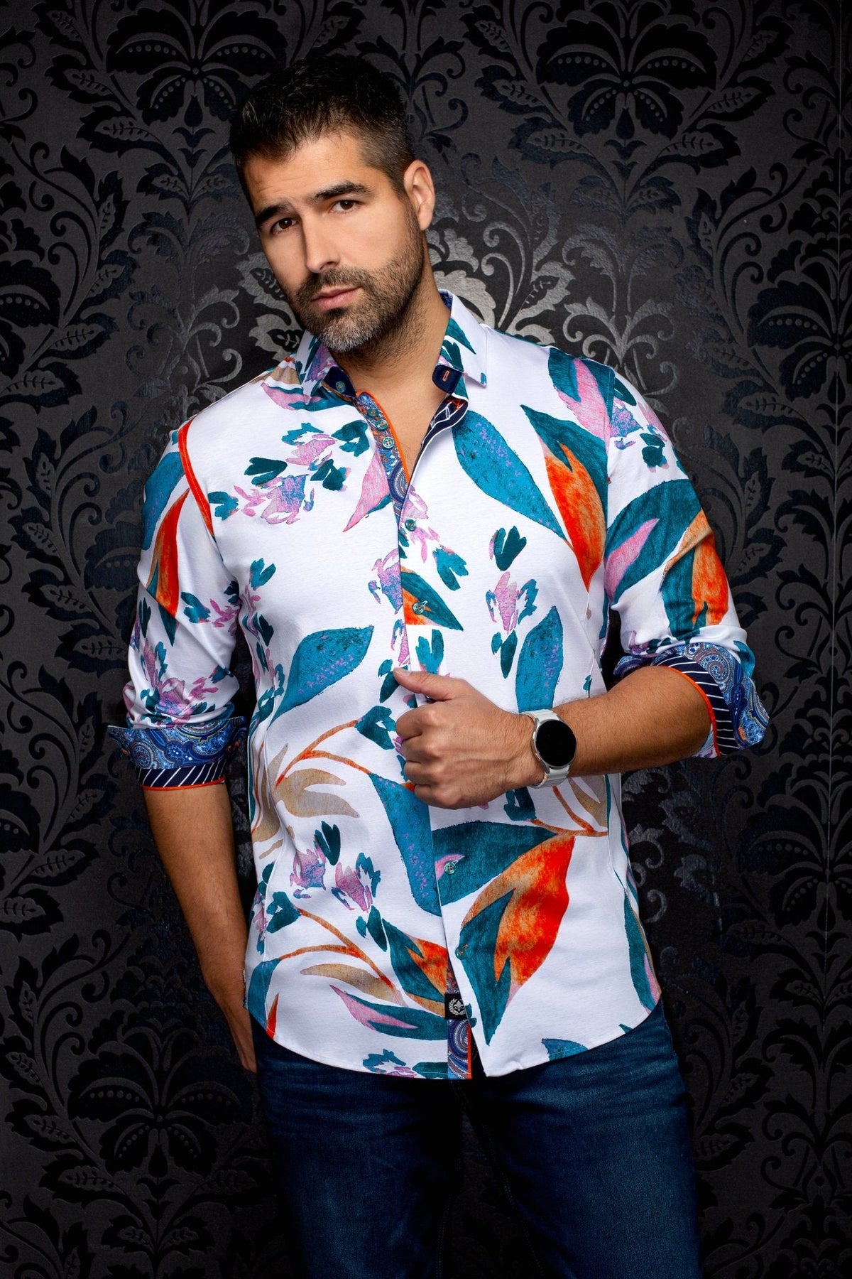 CHEMISE | VINEHAVEN, White Teal - AU NOIR